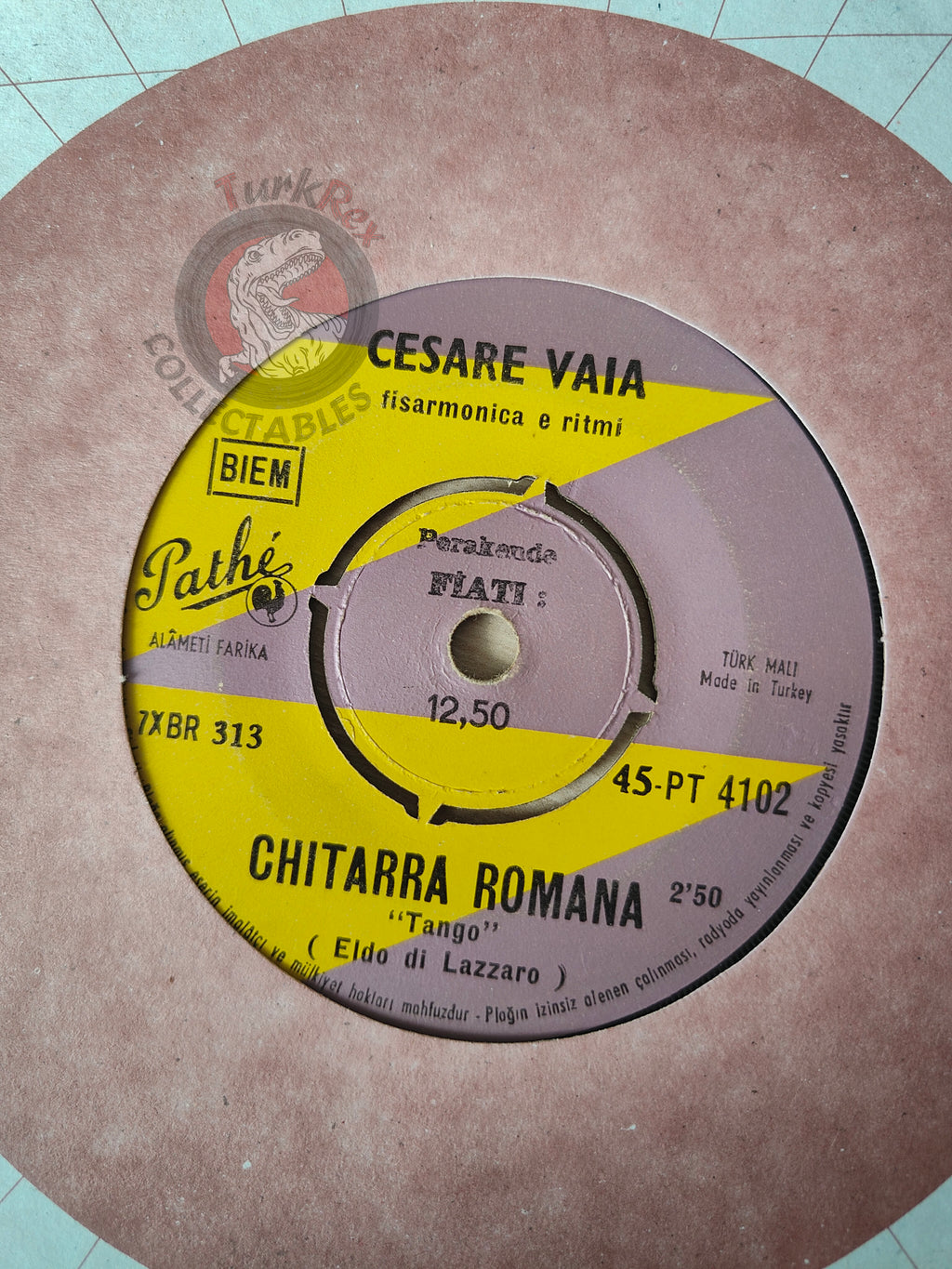 Cesare Vaia – Chitarra Romana 7"  Turkish Pressing Vinyl Turkey Edition