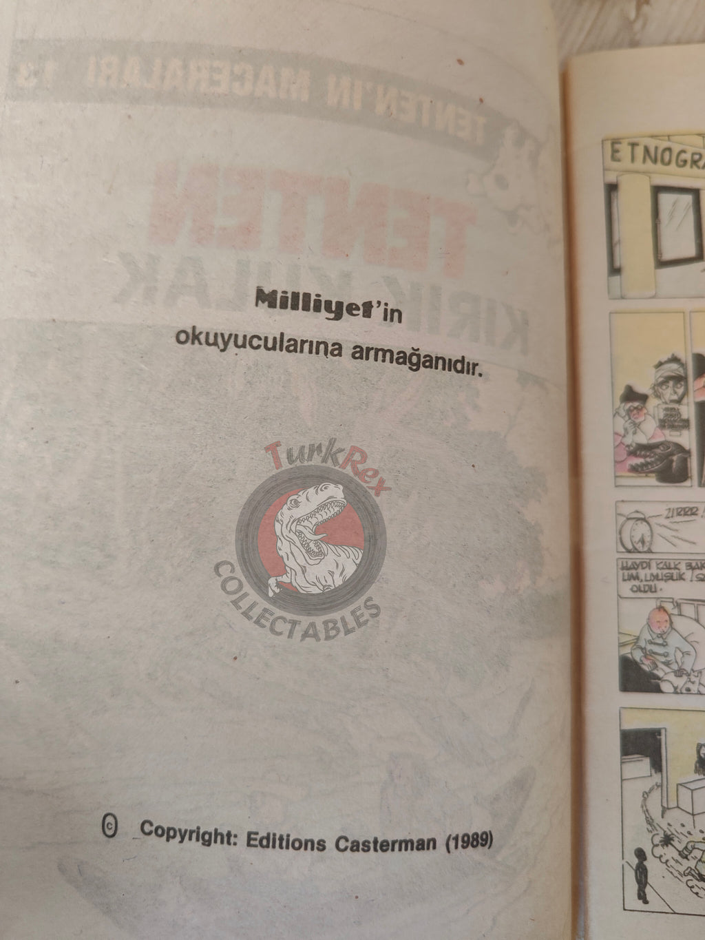 Tintin – The Broken Ear  1989 Turkish Edition Comic Turkey