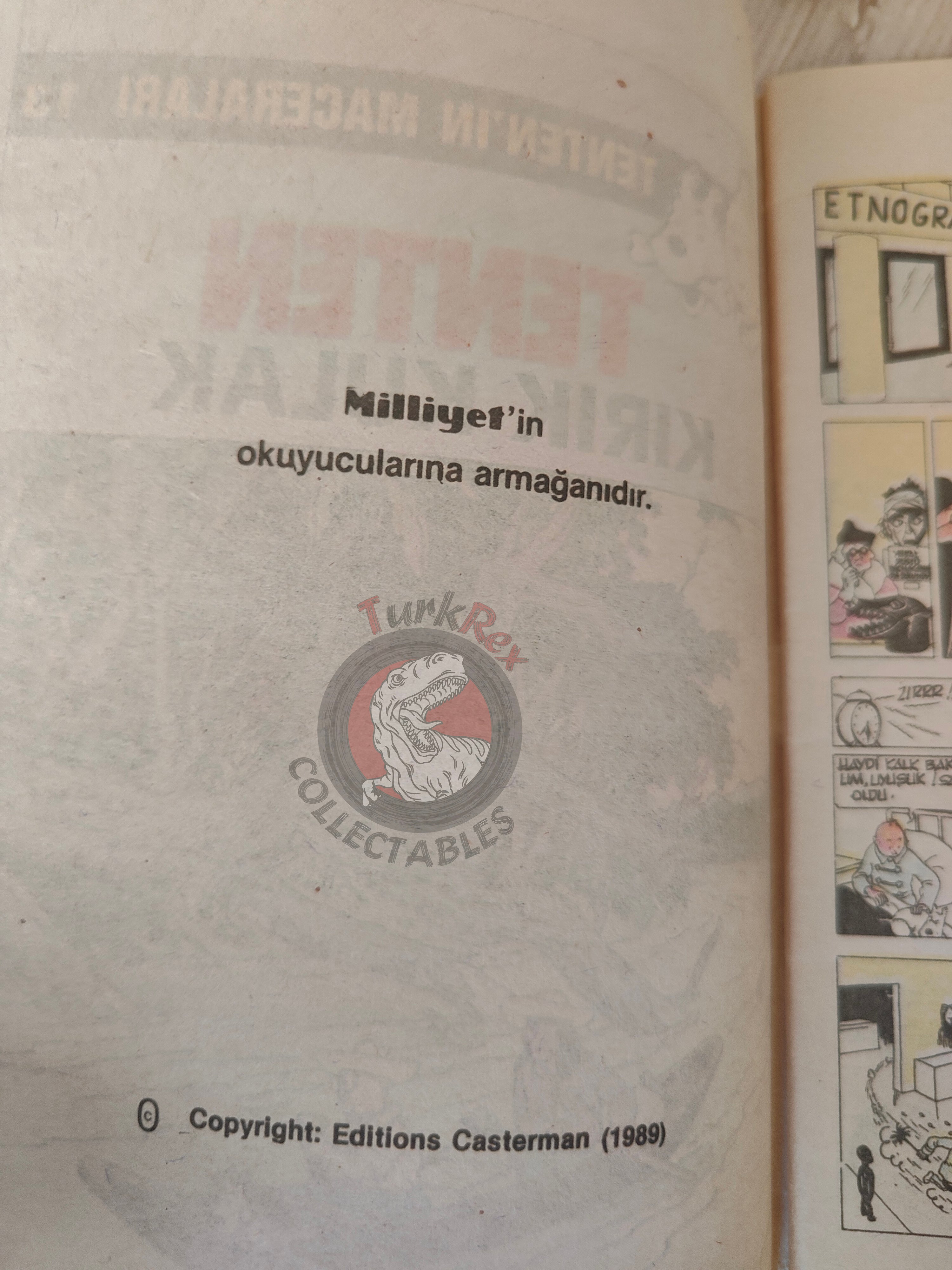 Tintin – The Broken Ear  1989 Turkish Edition Comic Turkey