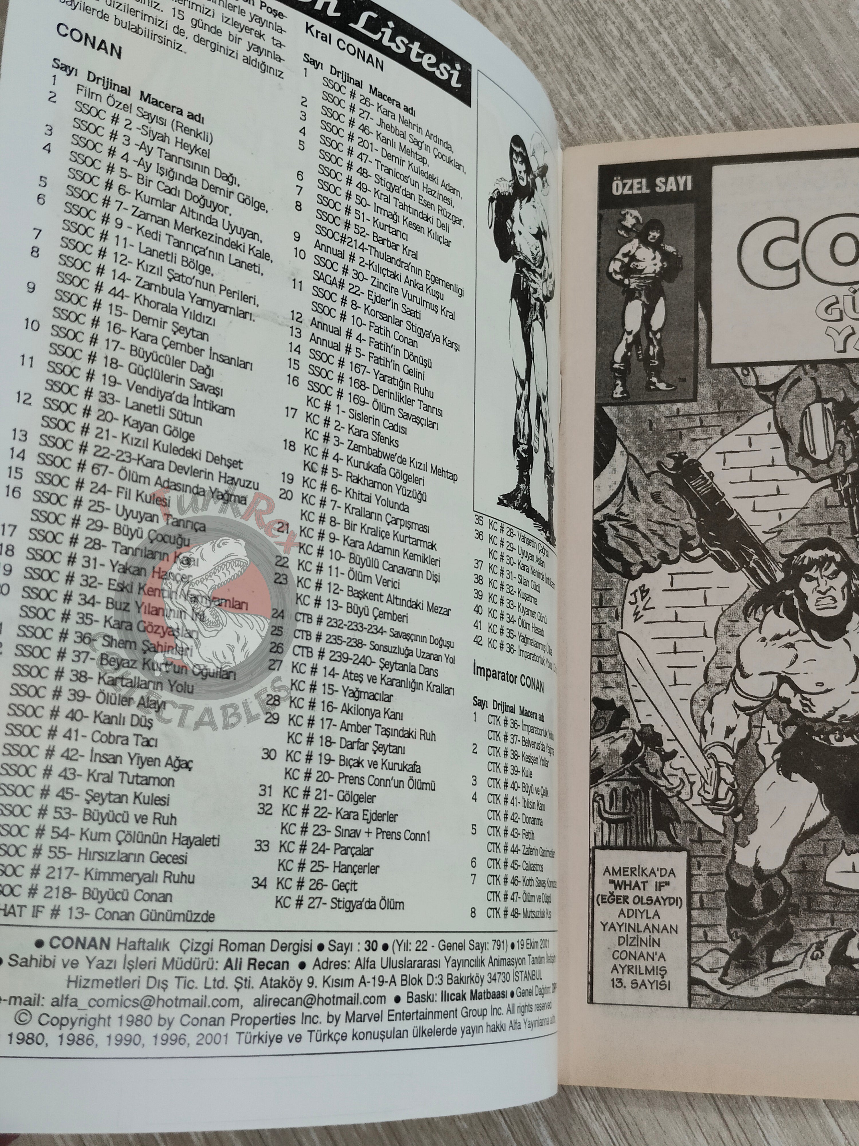 Conan #30 What If #13 the Barbarian Walked the Earth Today Turkish Comic Turkey