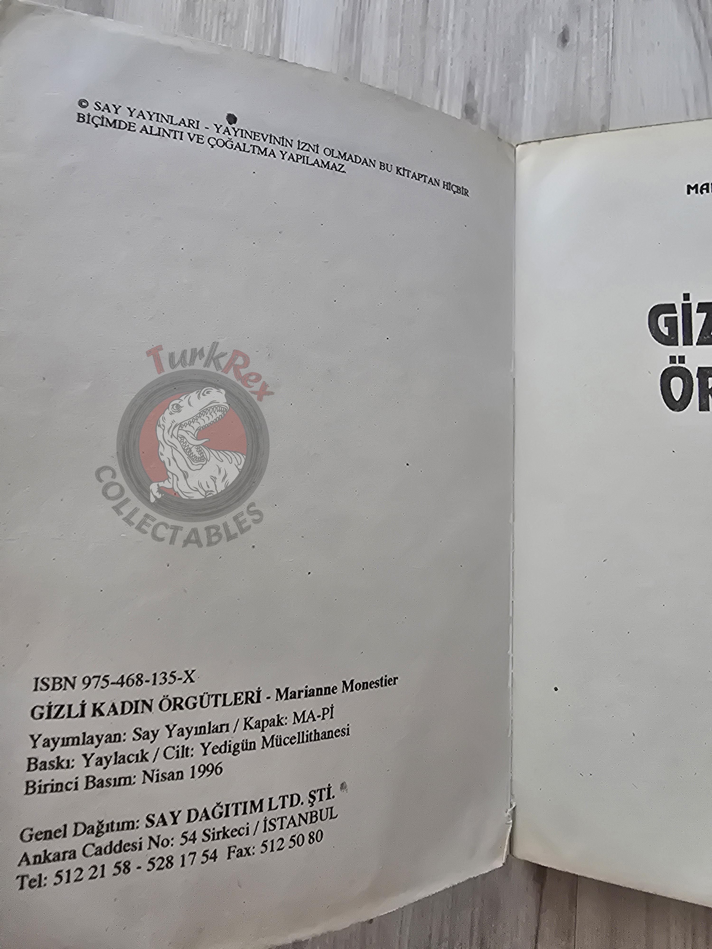 Marianne Monastier – Secret Female Societies 1996 Turkish Book Turkey Illustrated