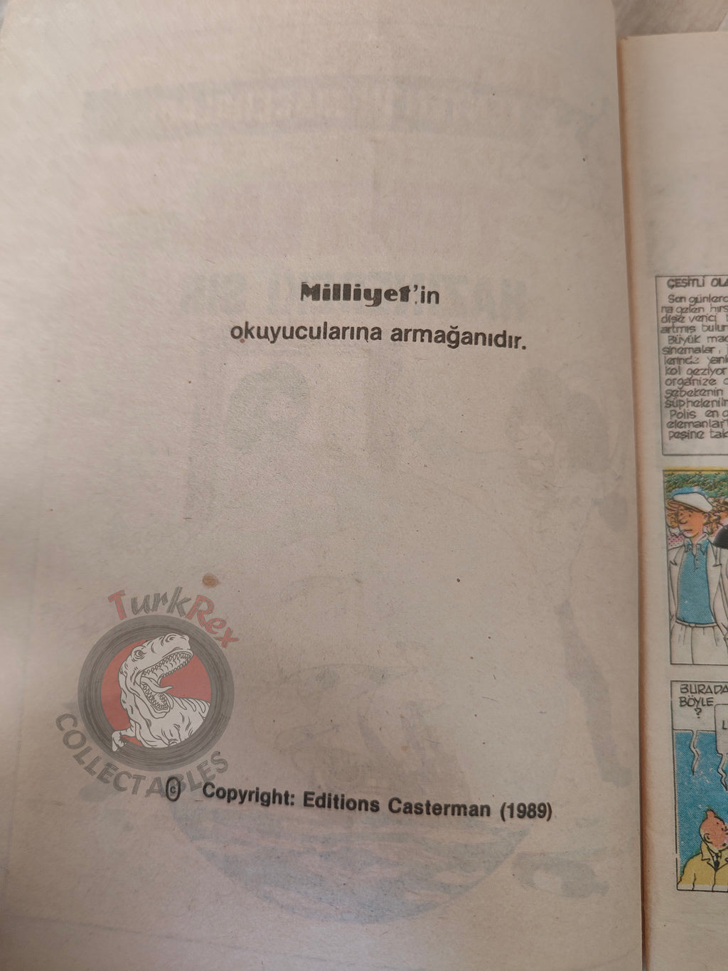 Tintin – The Secret Of The Unicorn 1989 Turkish Edition Comic Turkey