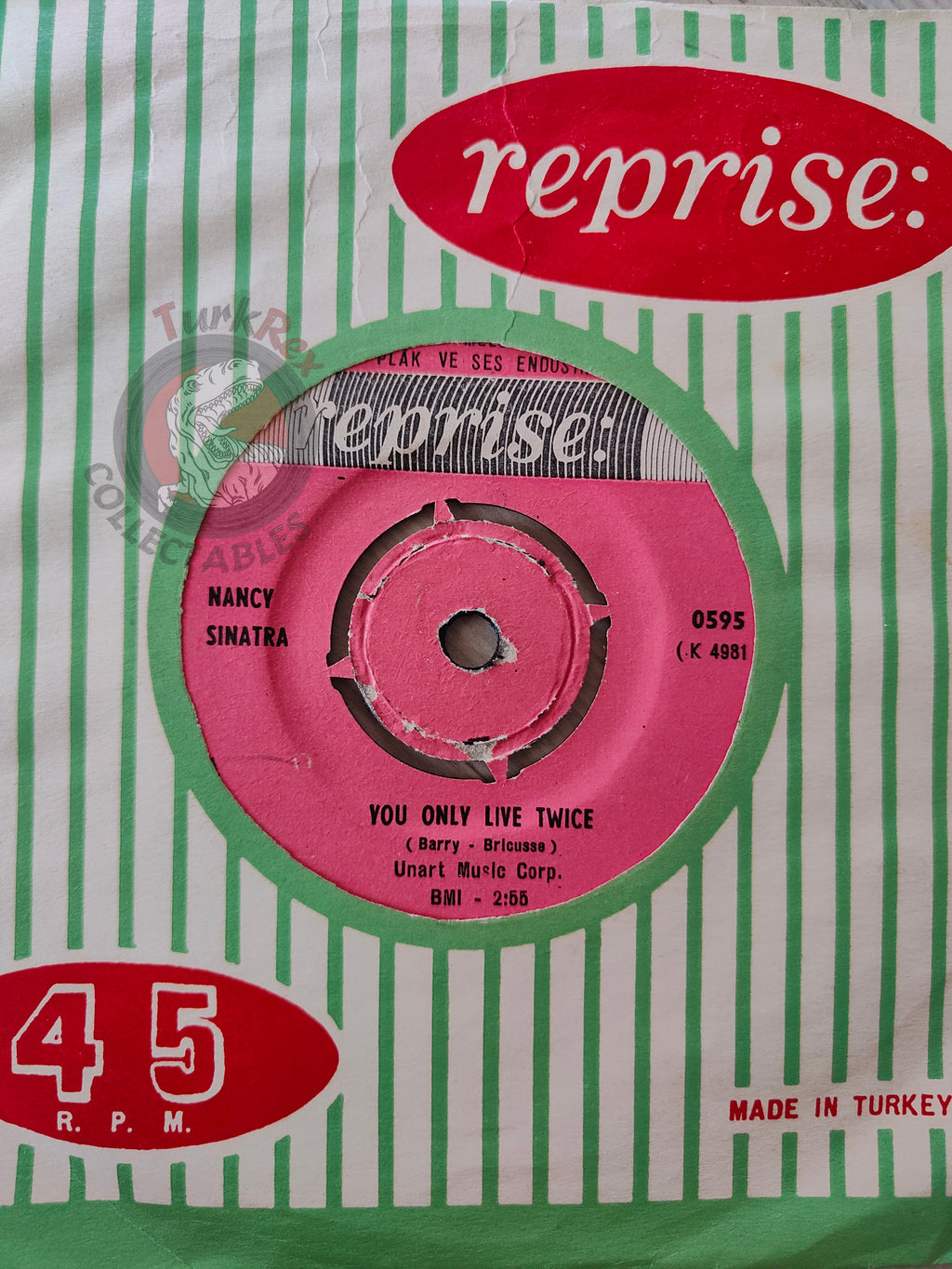 Nancy Sinatra & Lee Hazlewood – You Only Live Twice 7" Turkish Pressing Vinyl Turkey Edition