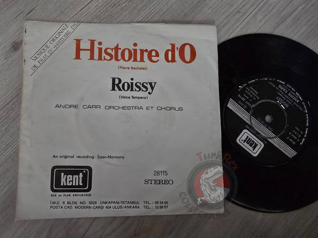 Andre Carr Orchestra E Coro – Histoire D'O 7" Turkish Pressing Vinyl Turkey Edition Soundtrack