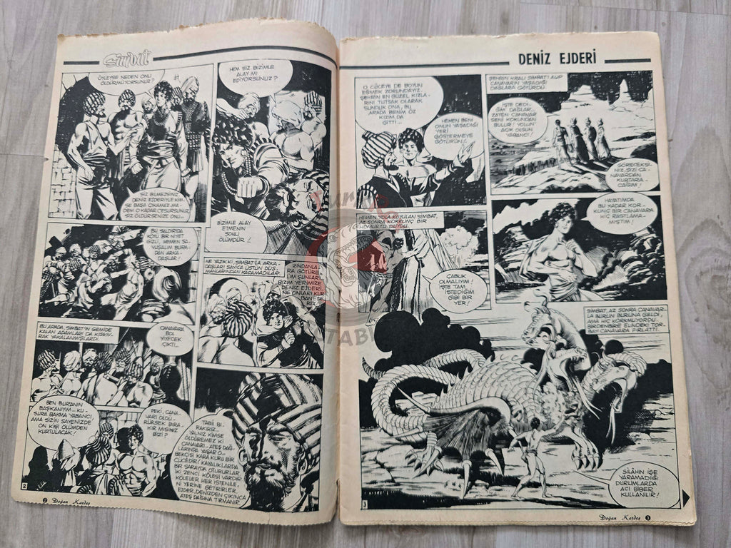 Doğan Kardeş 1971 Magazine #33 Turkish Comic Turkey Sinbad the Sailor Alice In Wonderland