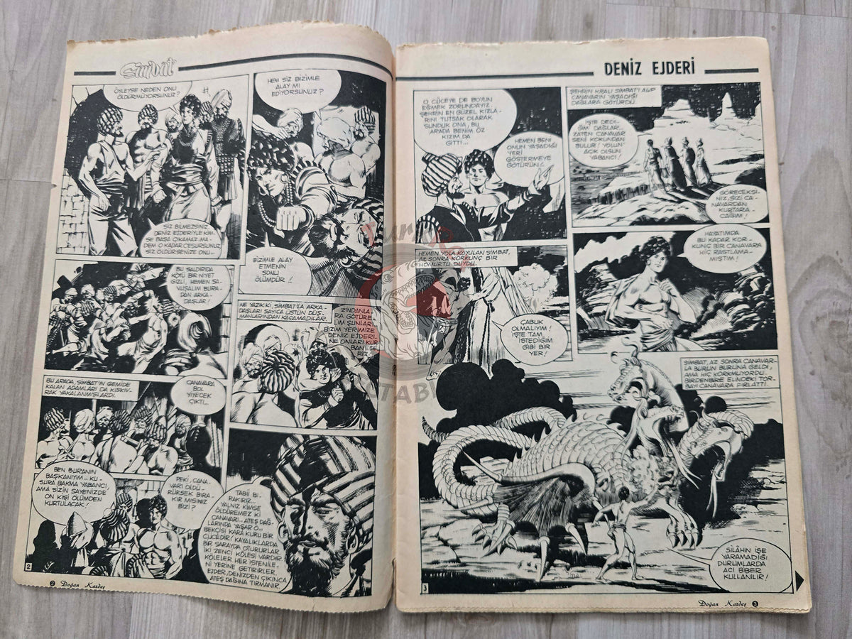 Doğan Kardeş 1971 Magazine #33 Turkish Comic Turkey Sinbad the Sailor Alice In Wonderland
