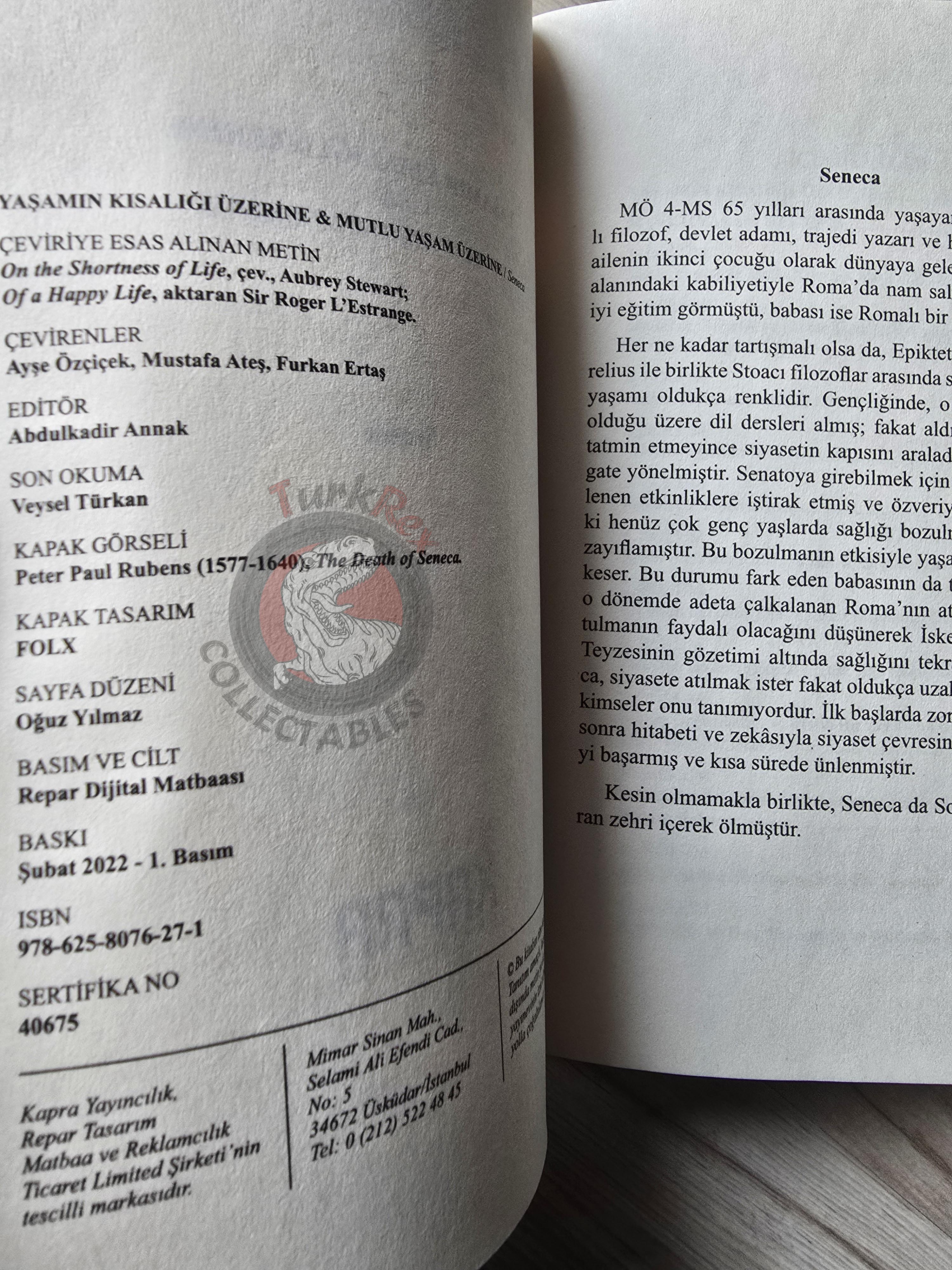 Lucius Annaeus Seneca – On the Shortness of Life 2022 Turkish Book Turkey