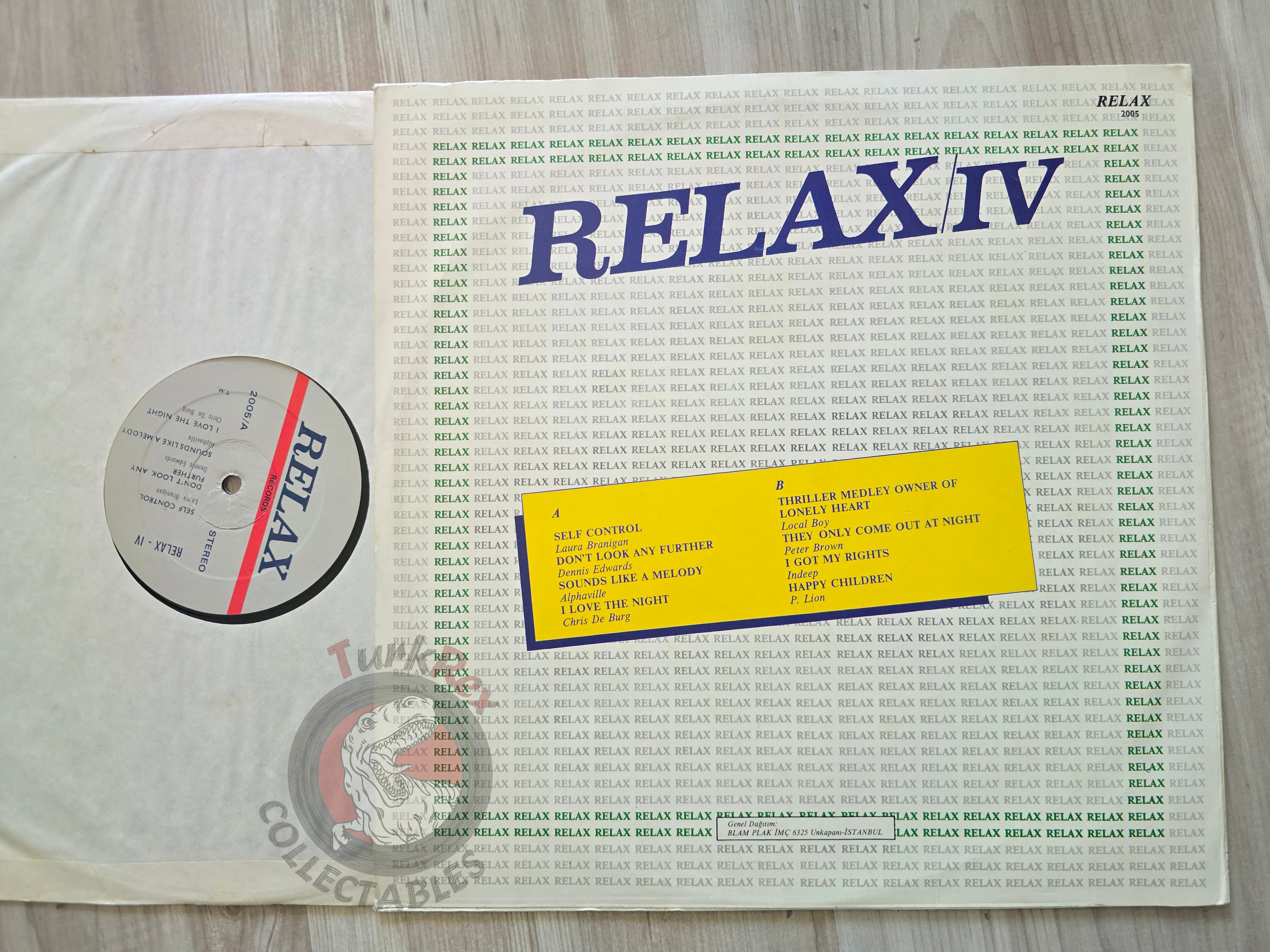 Various – Relax IV Turkish Pressing Vinyl Turkey Edition