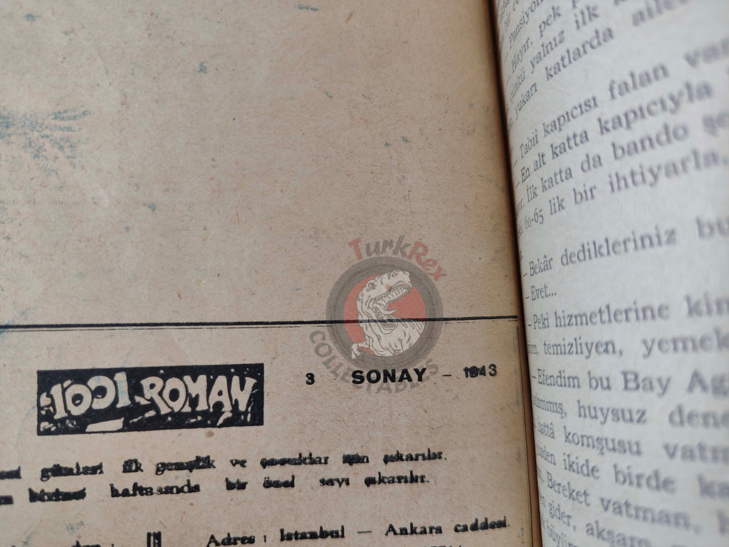1001 Roman 1943 Radio Patrol Charles Schmidt Turkish Comic Mag Turkey