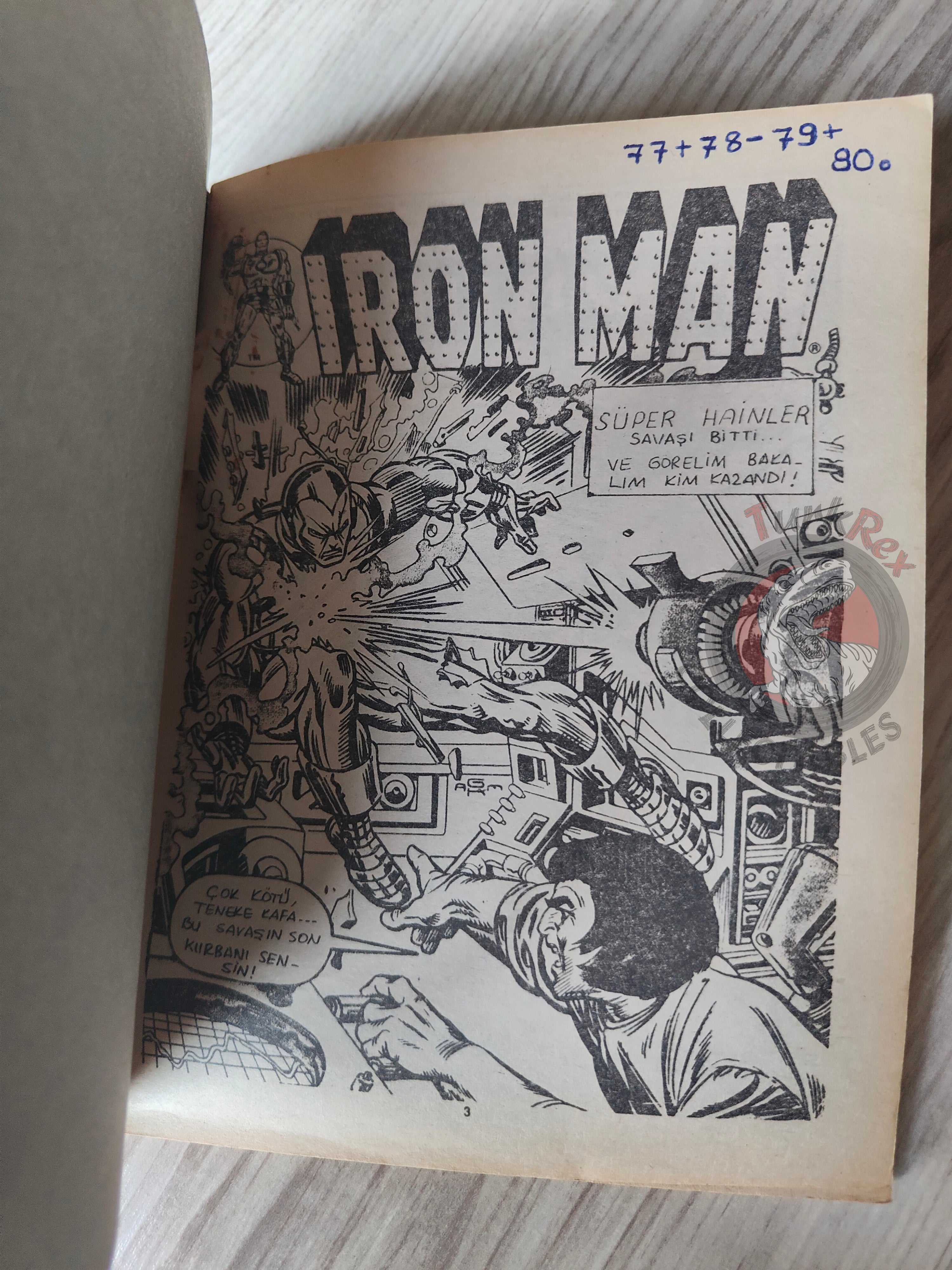 Iron Man #3 Demir Adam 1989 Turkish Comic Turkey #77 #78 #79 #80