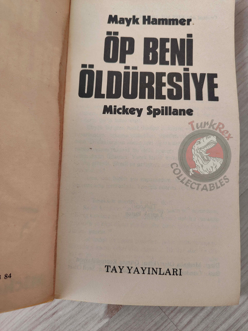 Mickey Spillane – Mike Hammer Kiss Me Deadly 1984 1st Turkish Book Turkey