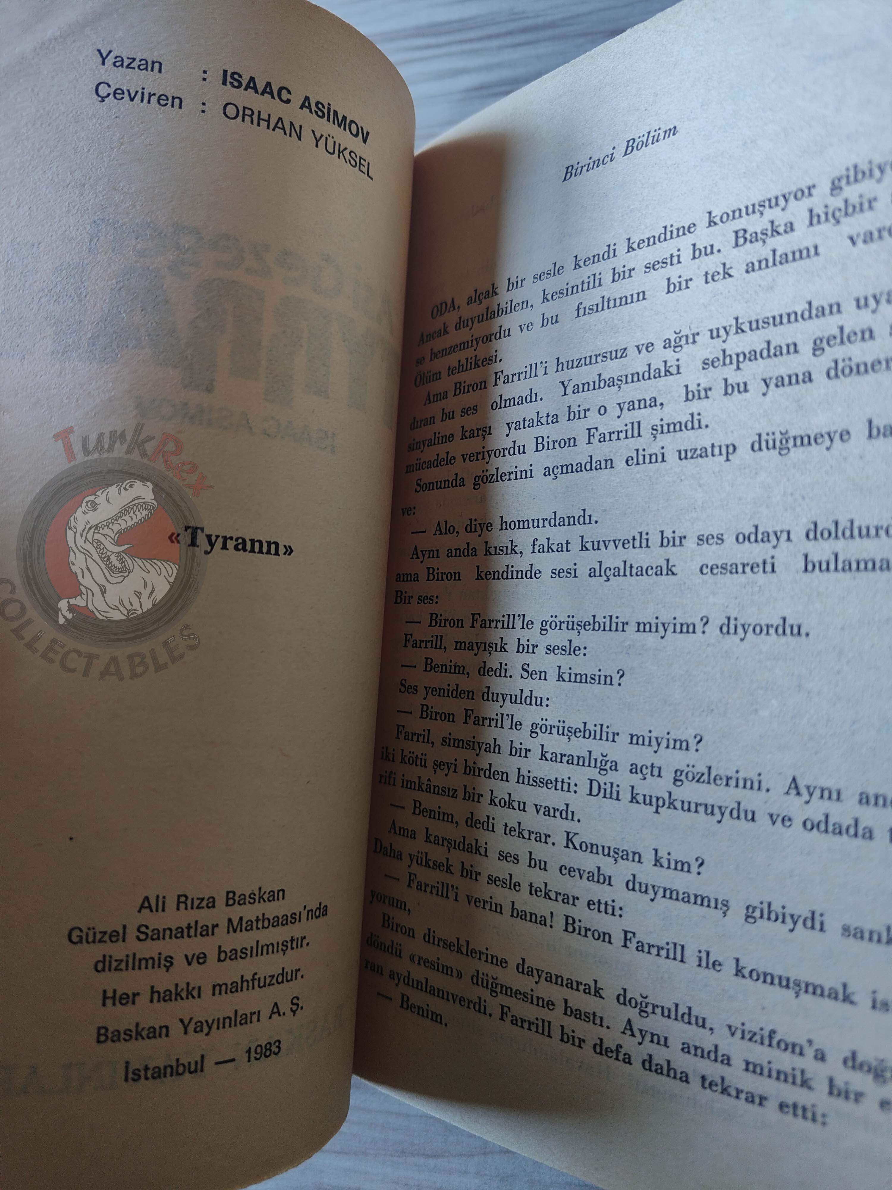 Isaac Asimov – Tyrann  1983 1st Turkish Book Turkey