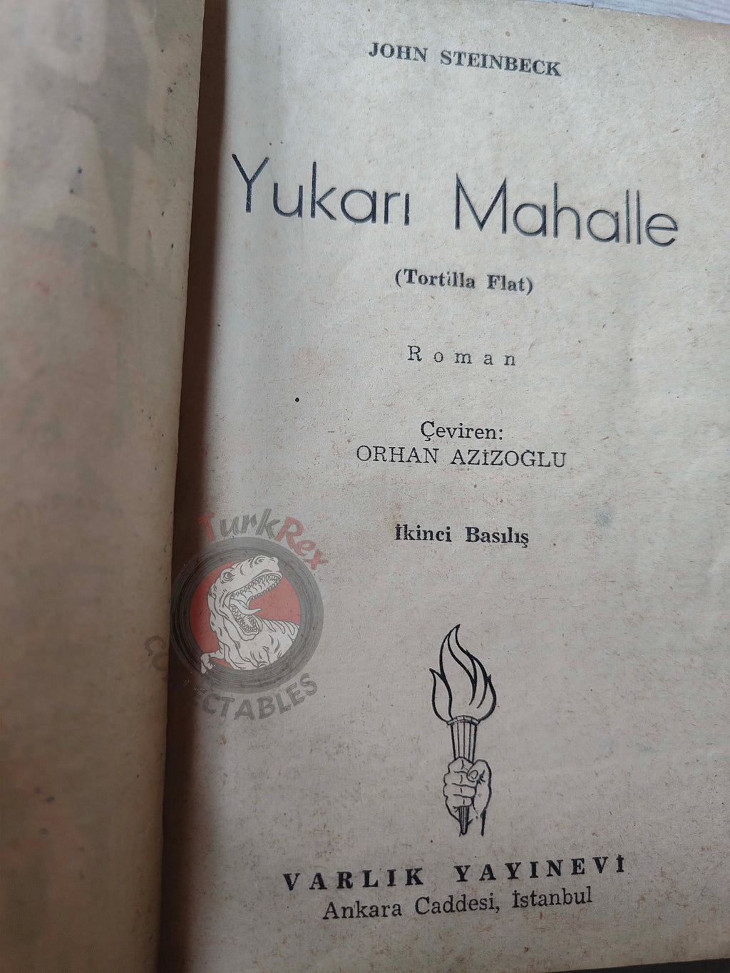 John Steinbeck – Tortilla Flat 1954 Turkish Book Turkey