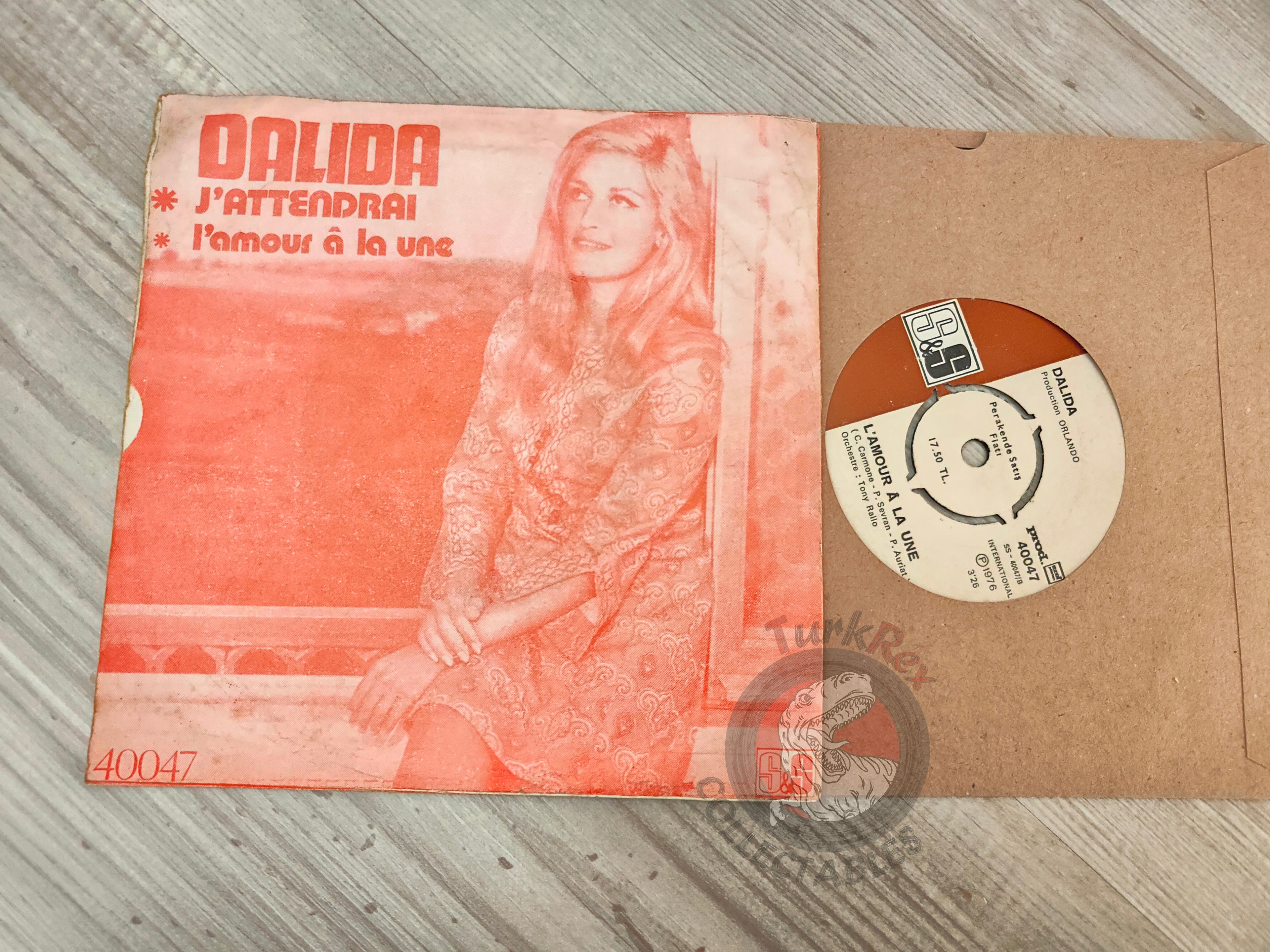 Dalida – J'Attendrai 7" Turkish Pressing Vinyl Turkey Edition