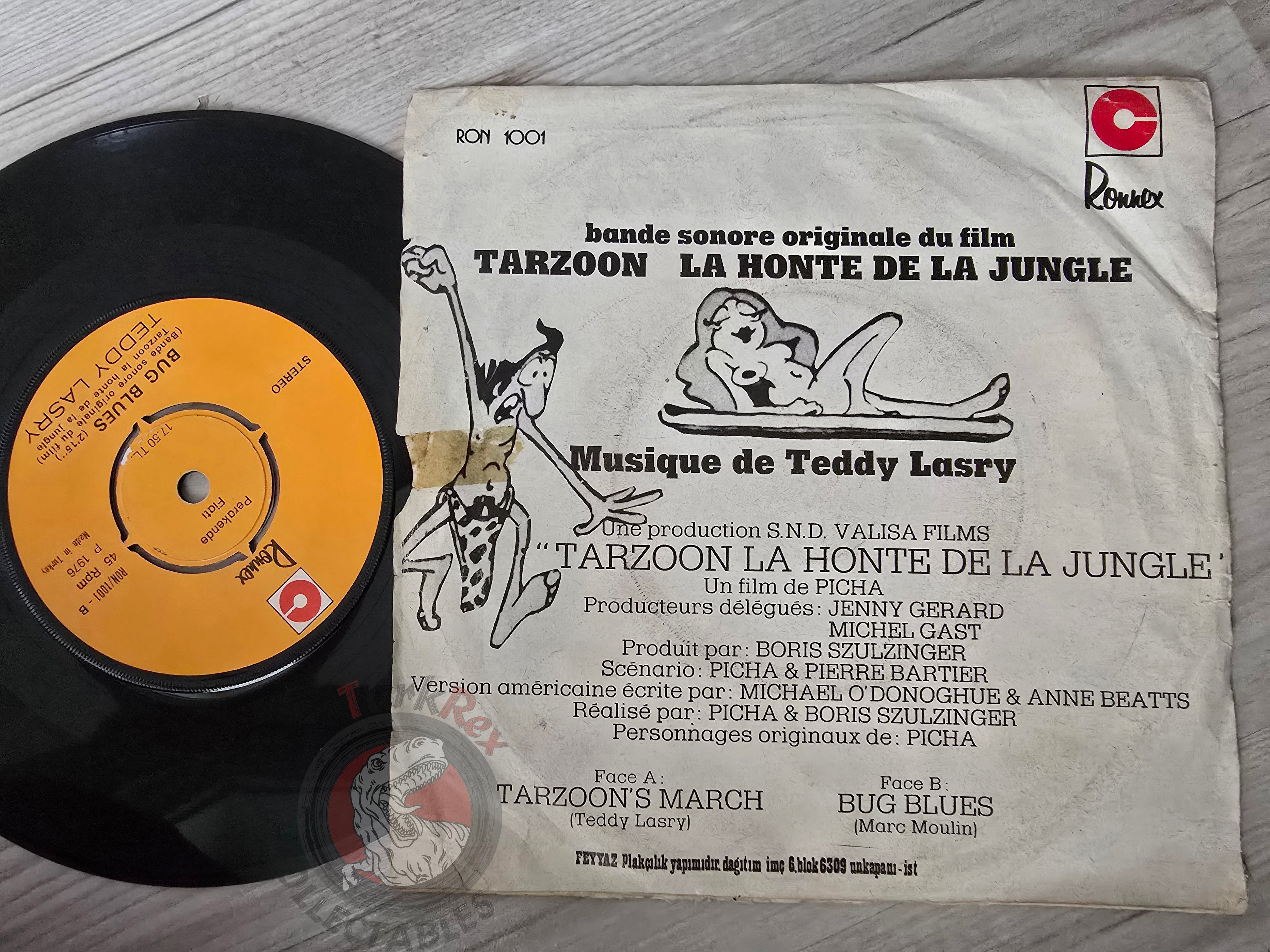 Teddy Lasry – Tarzoon's March 7" Turkish Pressing Vinyl Turkey Edition Tarzan