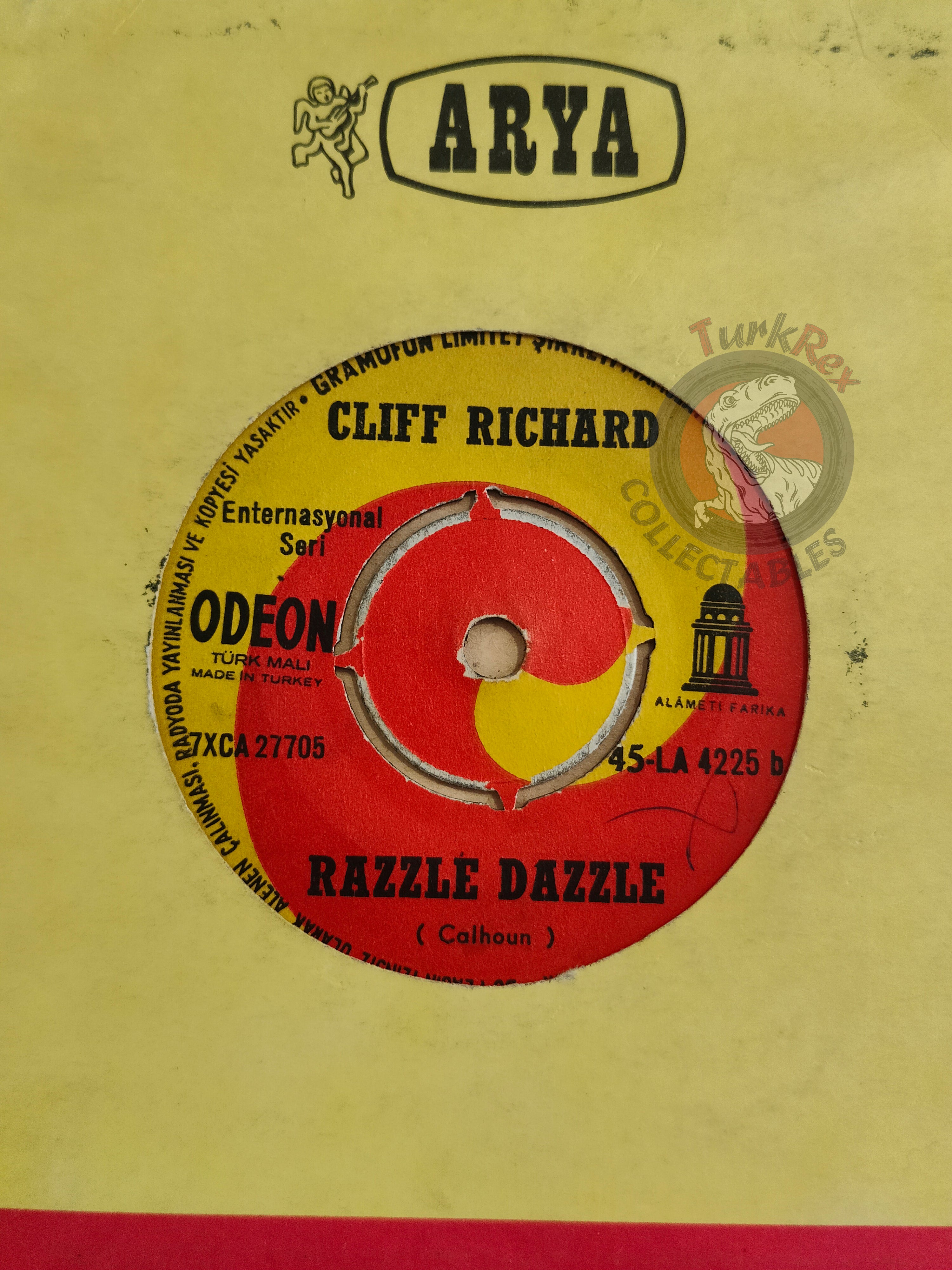 Cliff Richard  – Angel / Razzle Dazzle 7" Turkish Pressing Vinyl Turkey Edition