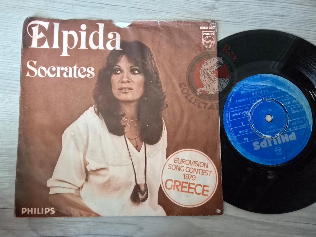 Elpida – Socrates 7" Turkish Pressing Vinyl Turkey Edition Eurovision Ελπίδα