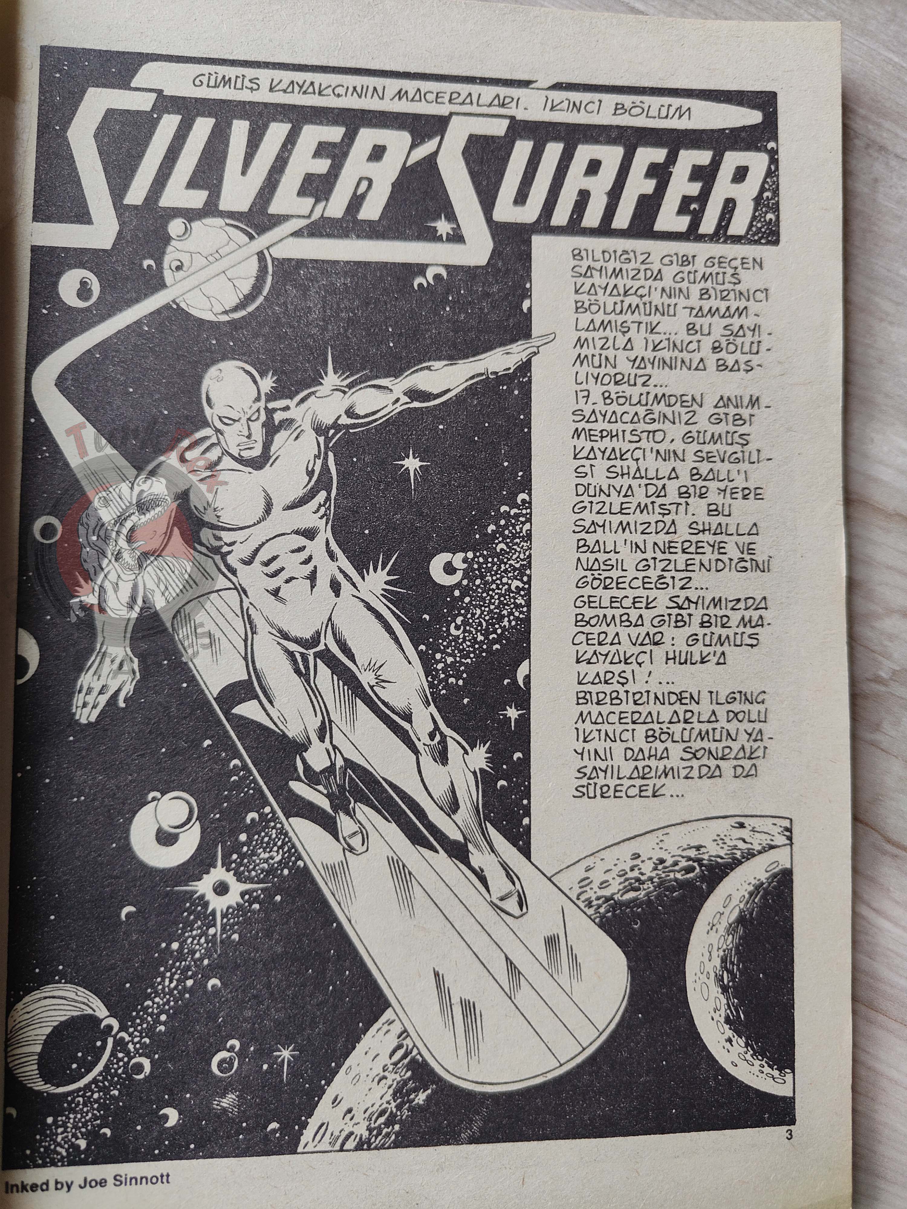 Silver Surfer #10 1988 Turkish Comic Turkey Fantastic Four #155 #156 #157 Fantasy Masterpieces #12
