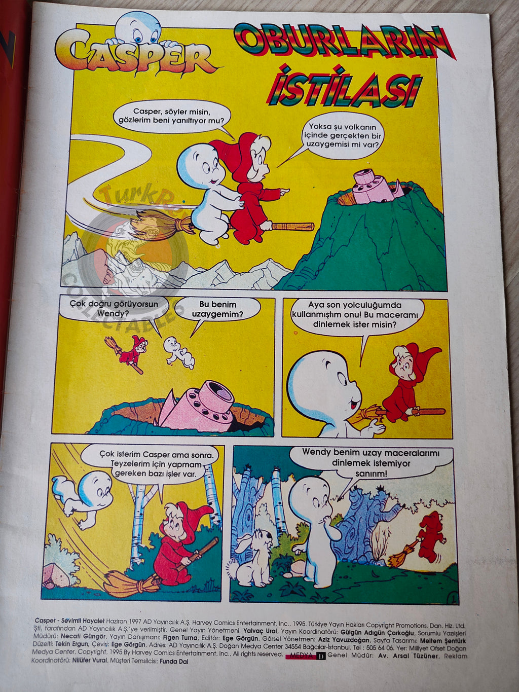 Casper the Friendly Ghost Magazine – Issue #22 1997 Turkish Comic Turkey