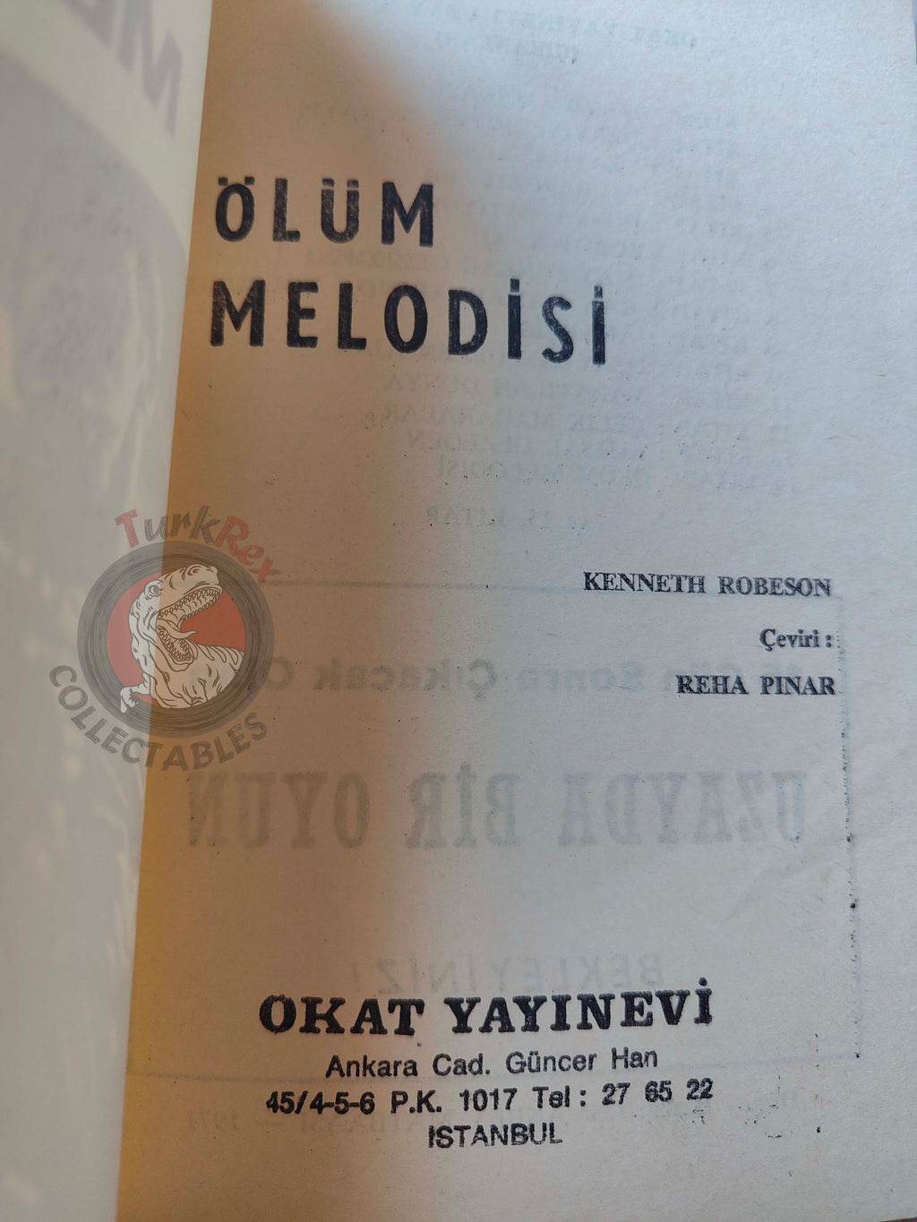 Kenneth Robeson – Murder Melody / Doc Savage 1971 1st Turkish Book Turkey