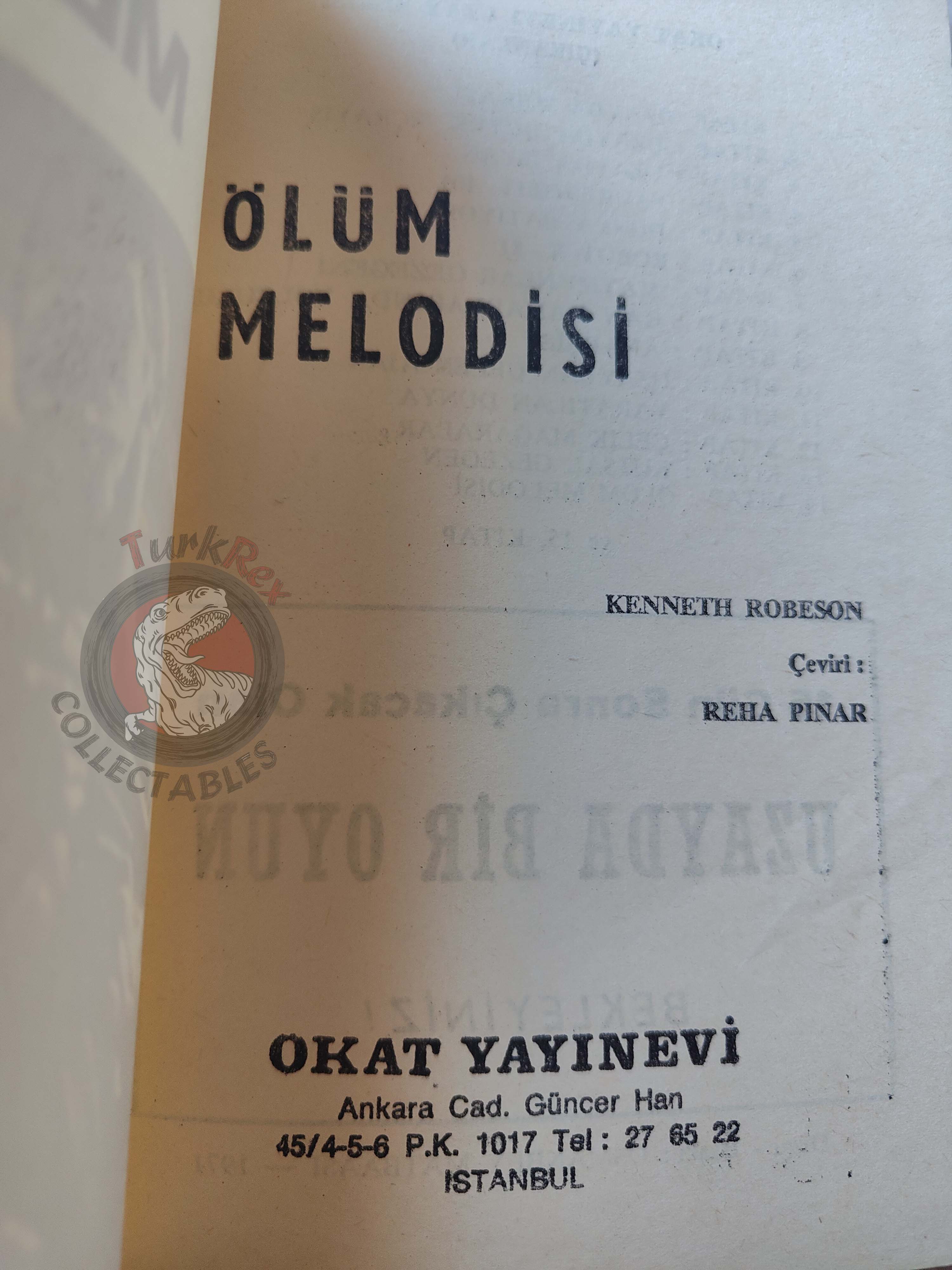 Kenneth Robeson – Murder Melody / Doc Savage 1971 1st Turkish Book Turkey