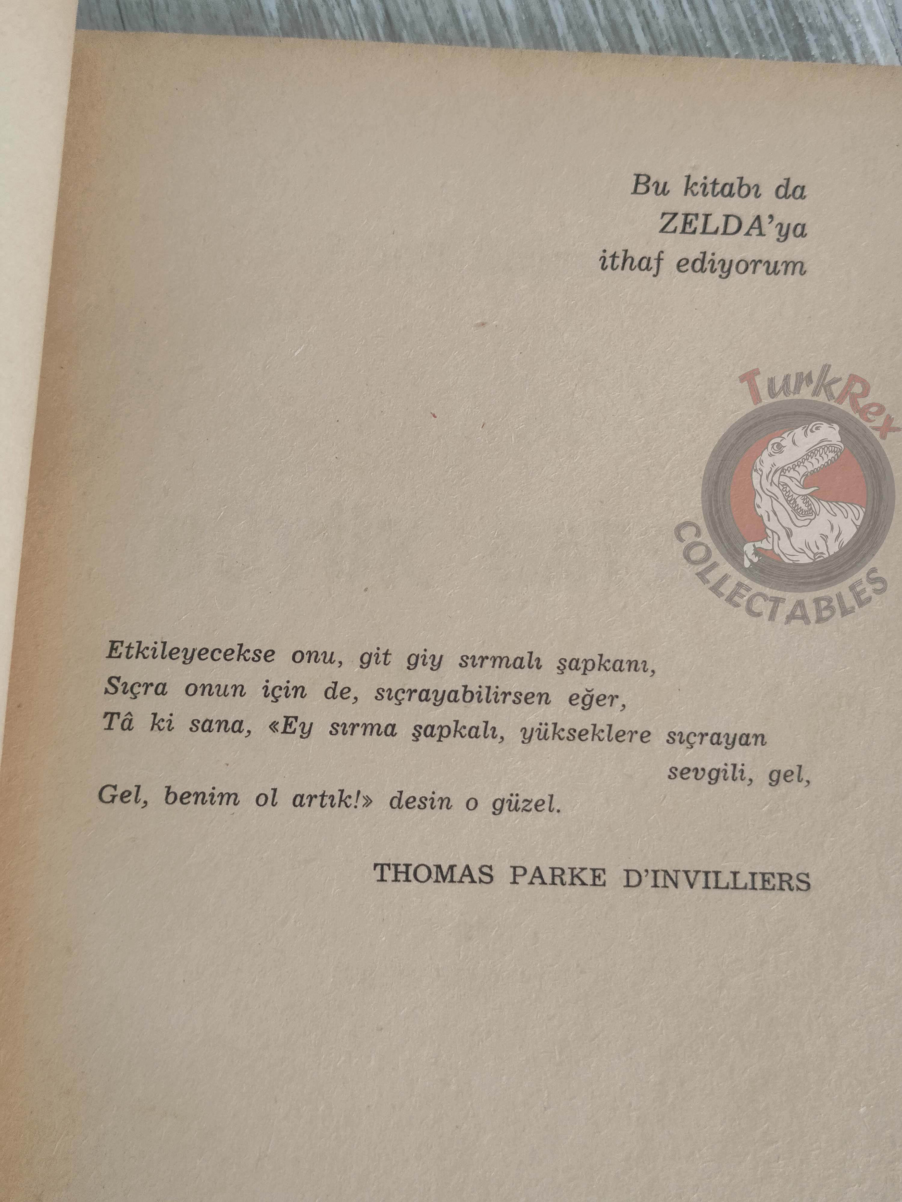 F. Scott Fitzgerald  – The Great Gatsby 1975 Turkish Book Turkey