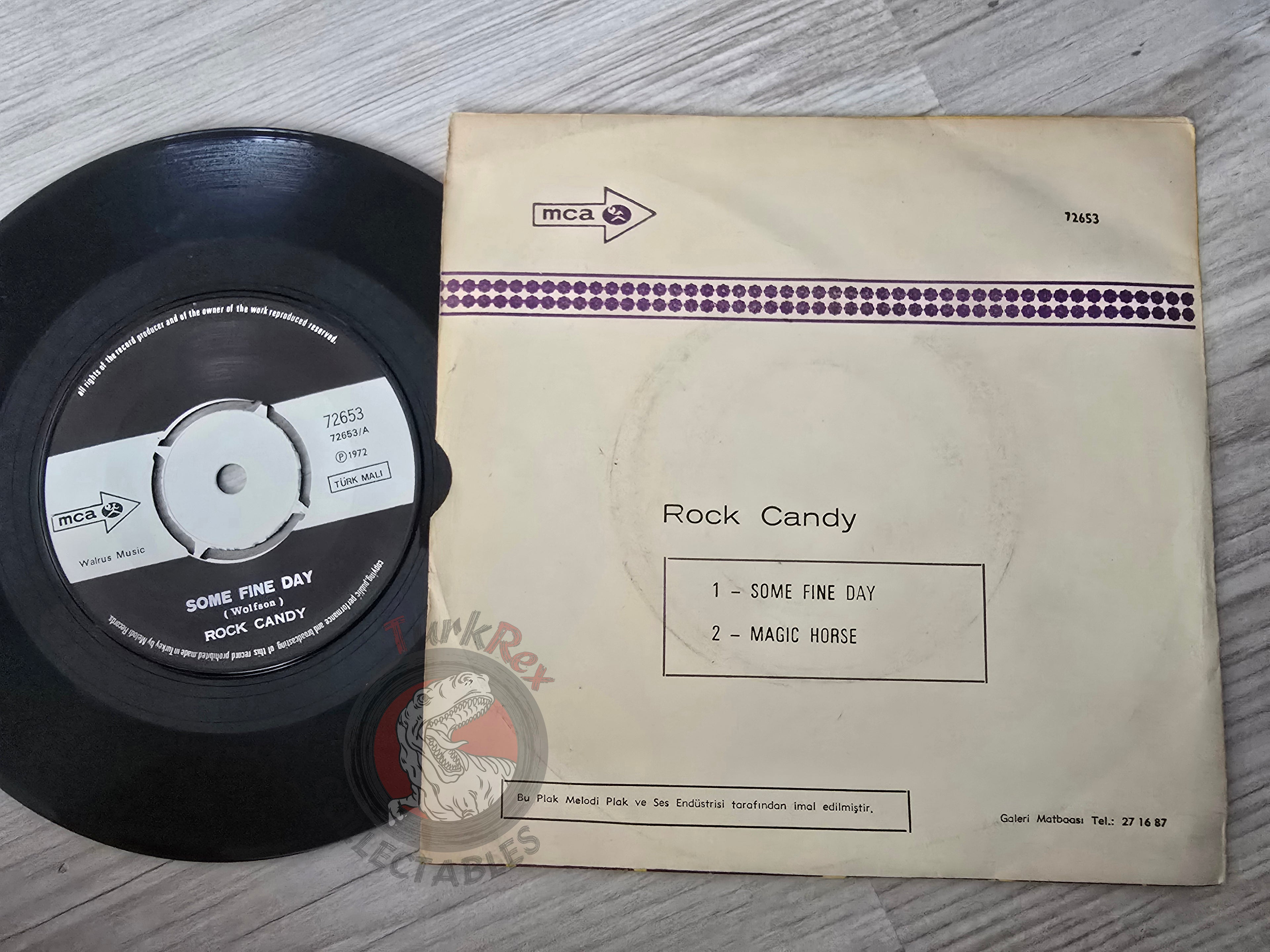 Rock Candy – Some Fine Day 7" Promo Turkish Pressing Vinyl Turkey Edition
