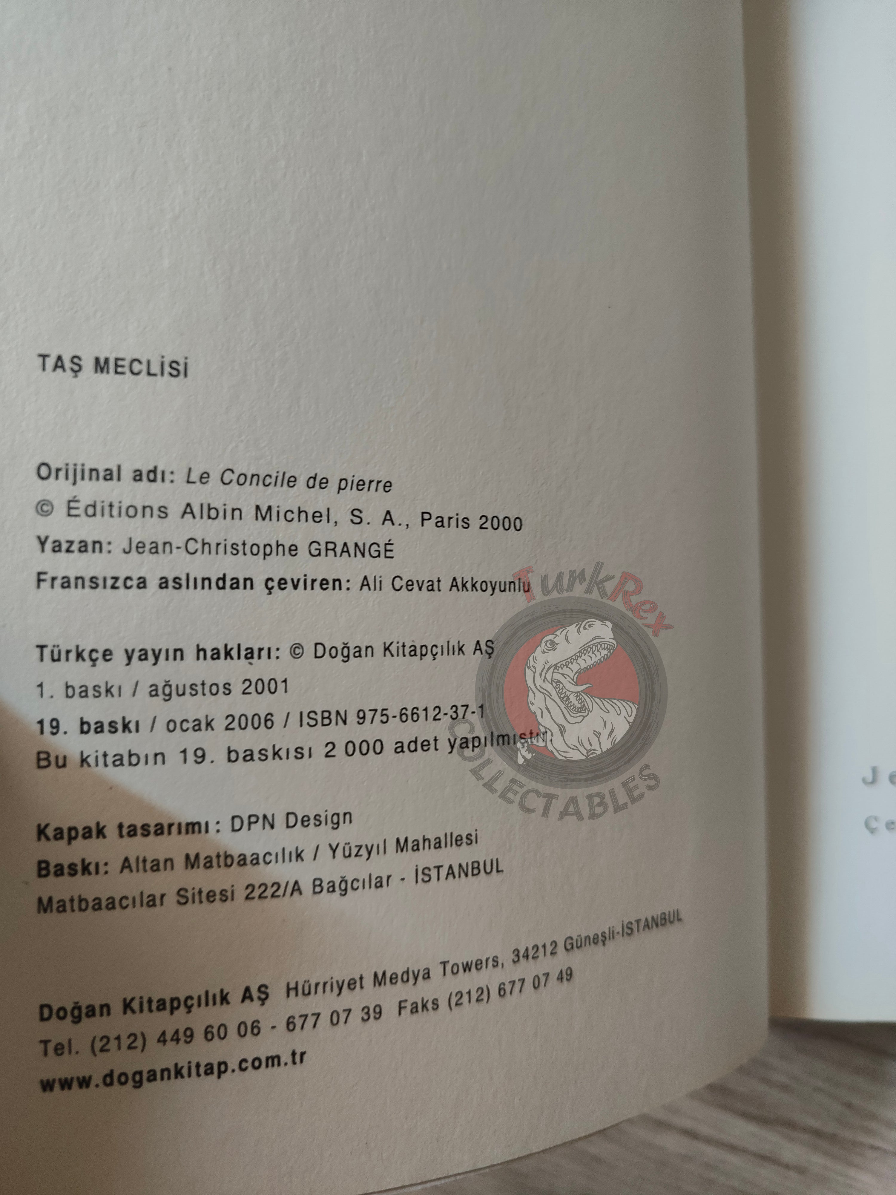 Jean-Christophe Grangé – The Stone Council 2006 Turkish Book Turkey