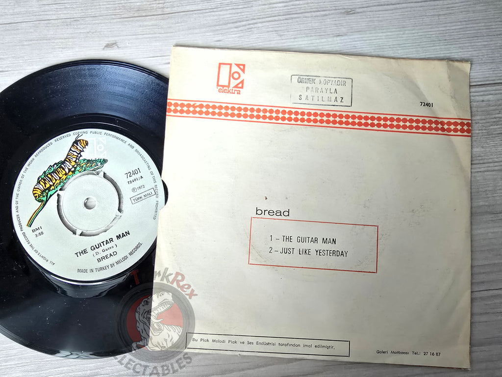 Bread – The Guitar Man 7" Turkish Pressing Vinyl Turkey Edition Promo