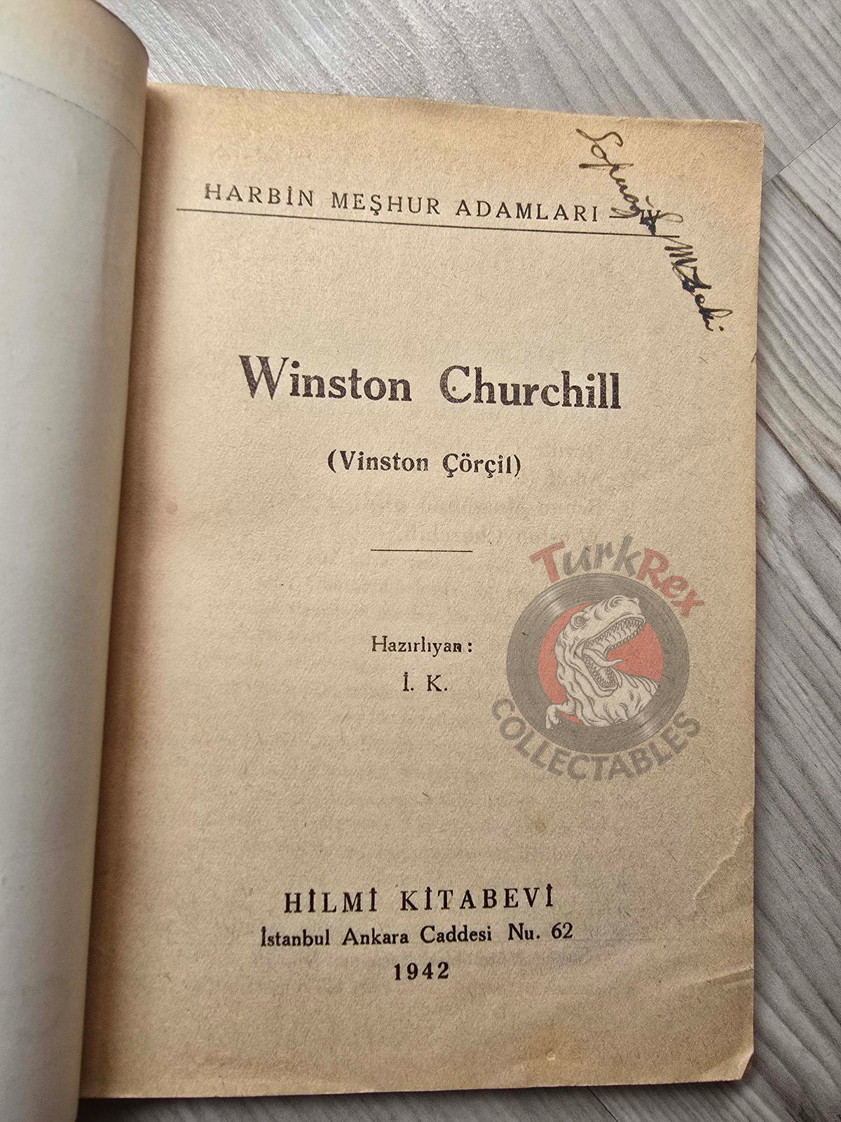 Famous Men of the War Vol 4 1942 Winston Churchill Turkish Book Turkey WW2 World Two