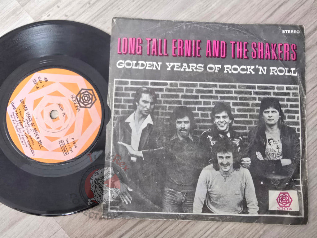 Long Tall Ernie And The Shakers – Golden Years Of Rock 'N Roll 7" Turkish Pressing Vinyl Turkey Edition