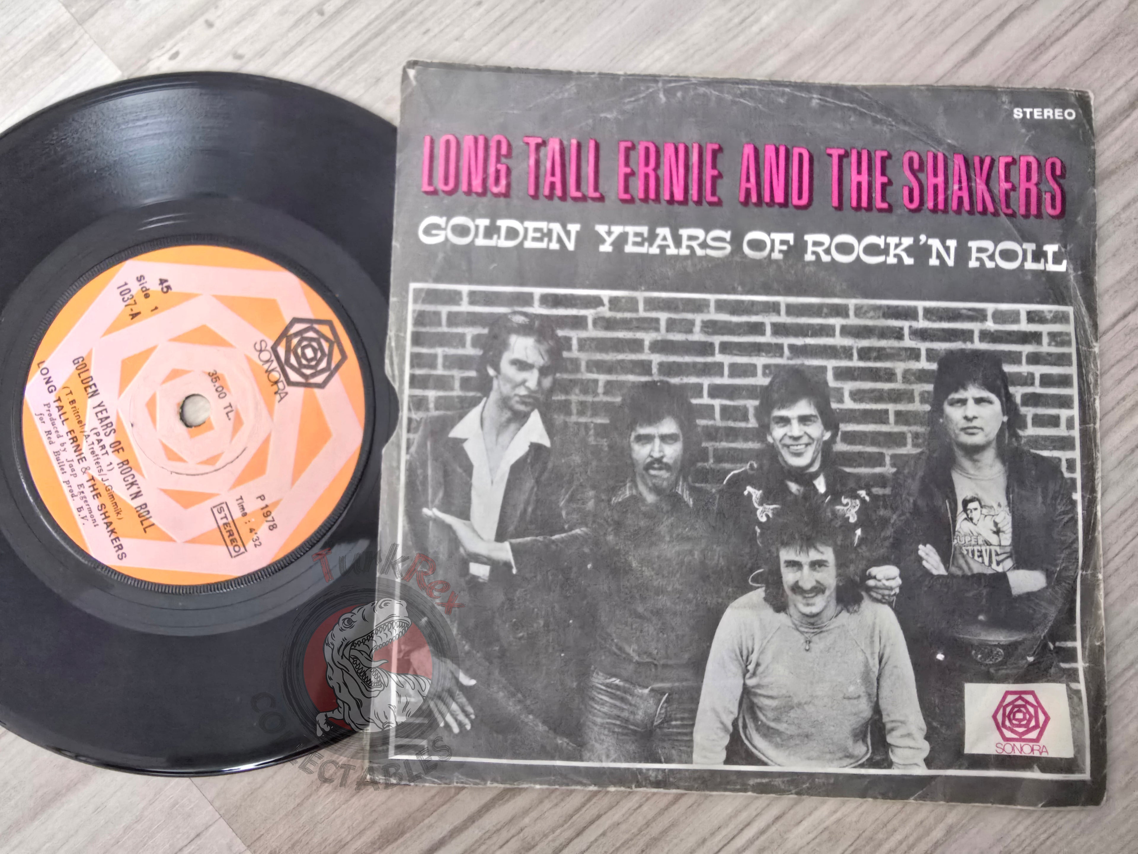 Long Tall Ernie And The Shakers – Golden Years Of Rock 'N Roll 7" Turkish Pressing Vinyl Turkey Edition