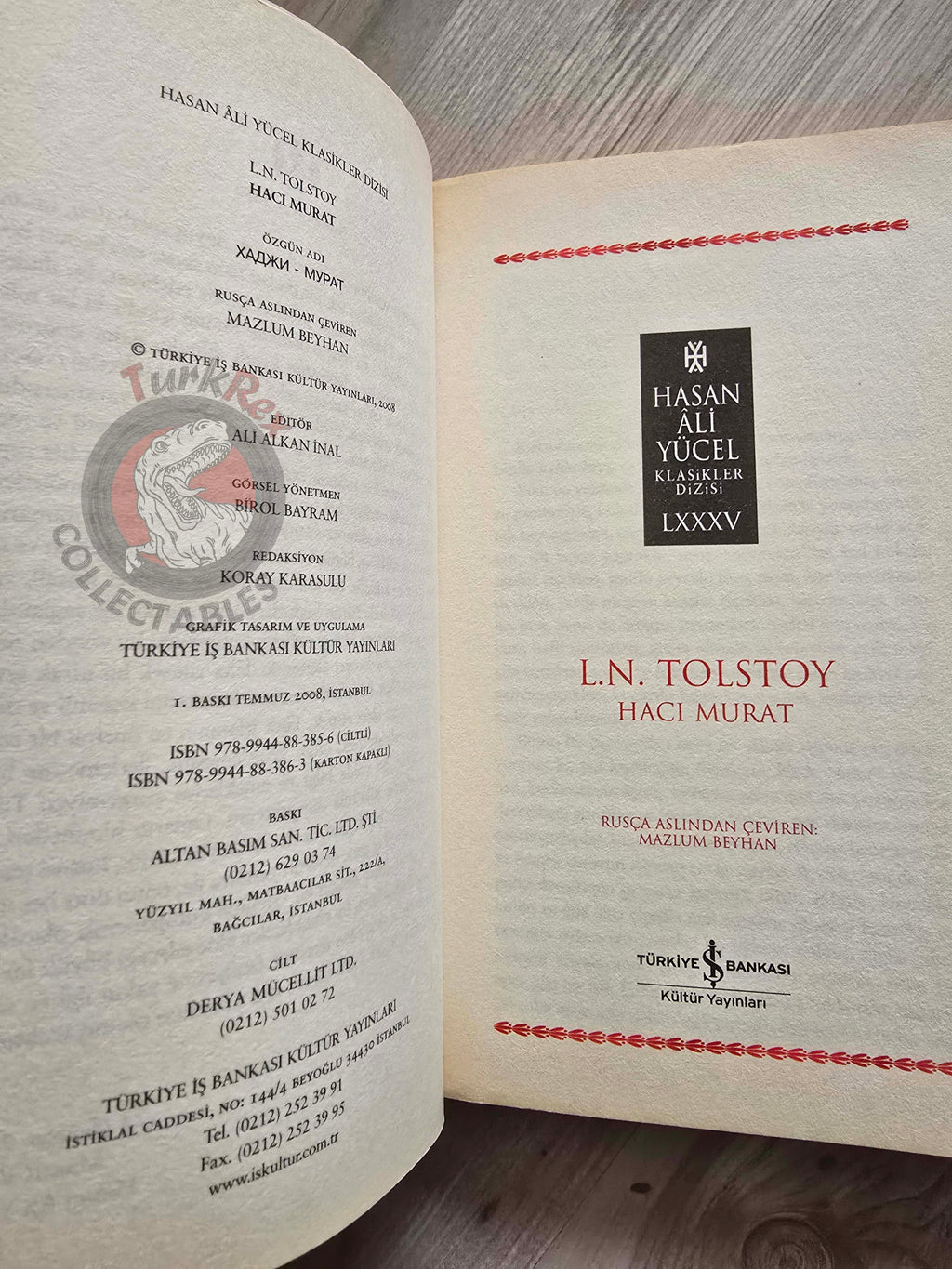 Leo Tolstoy – Hadji Murat 2008 Turkish Book Turkey