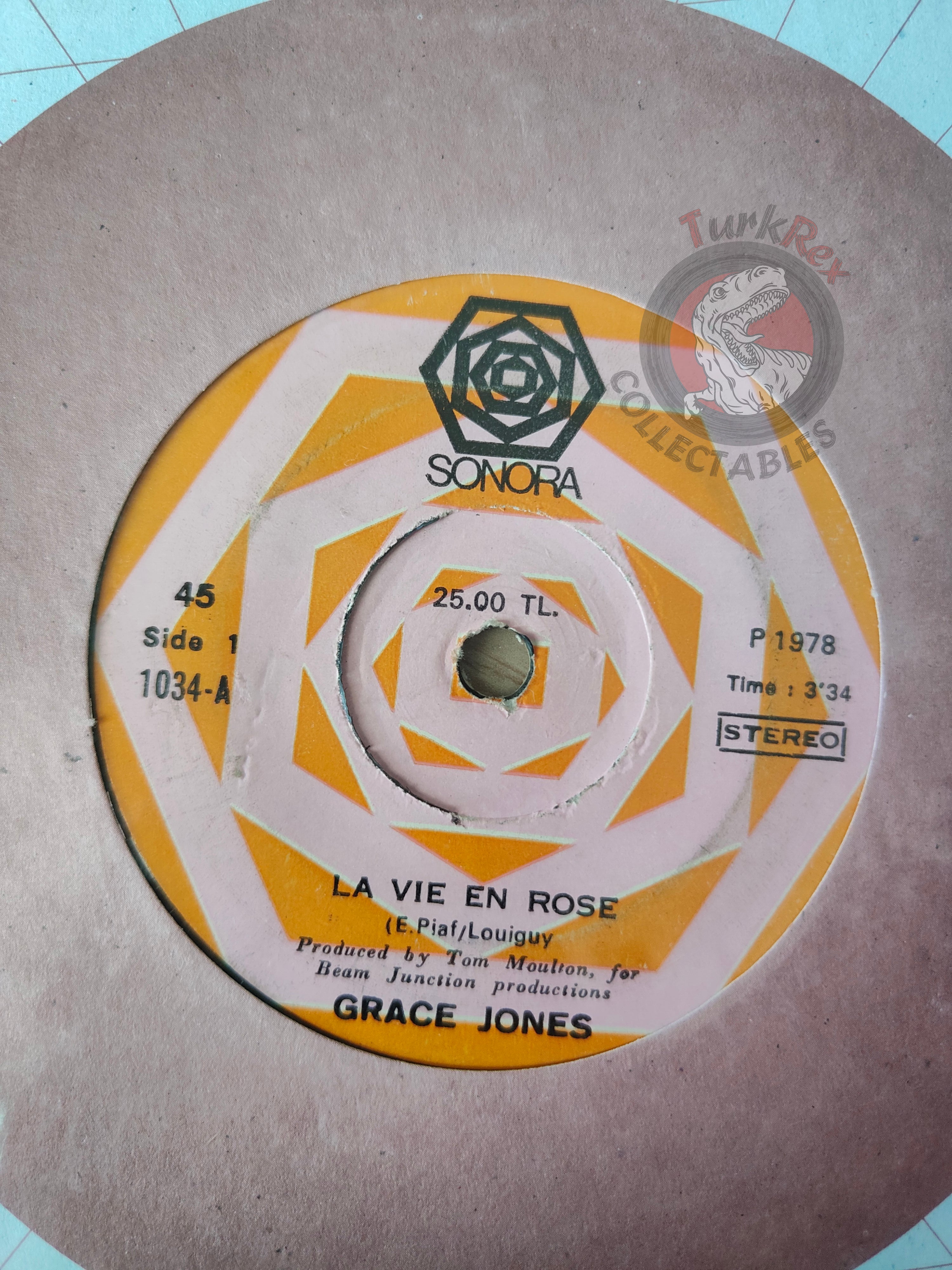 Grace Jones – La Vie En Rose 7" Turkish Pressing Vinyl Turkey Edition 2