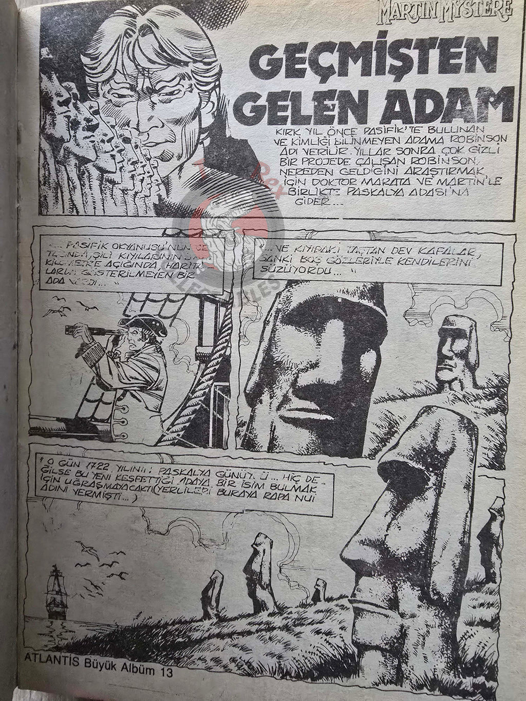 Martin Mystère #13 Rapa Nui! 80s Turkish Comic Turkey #42 #45