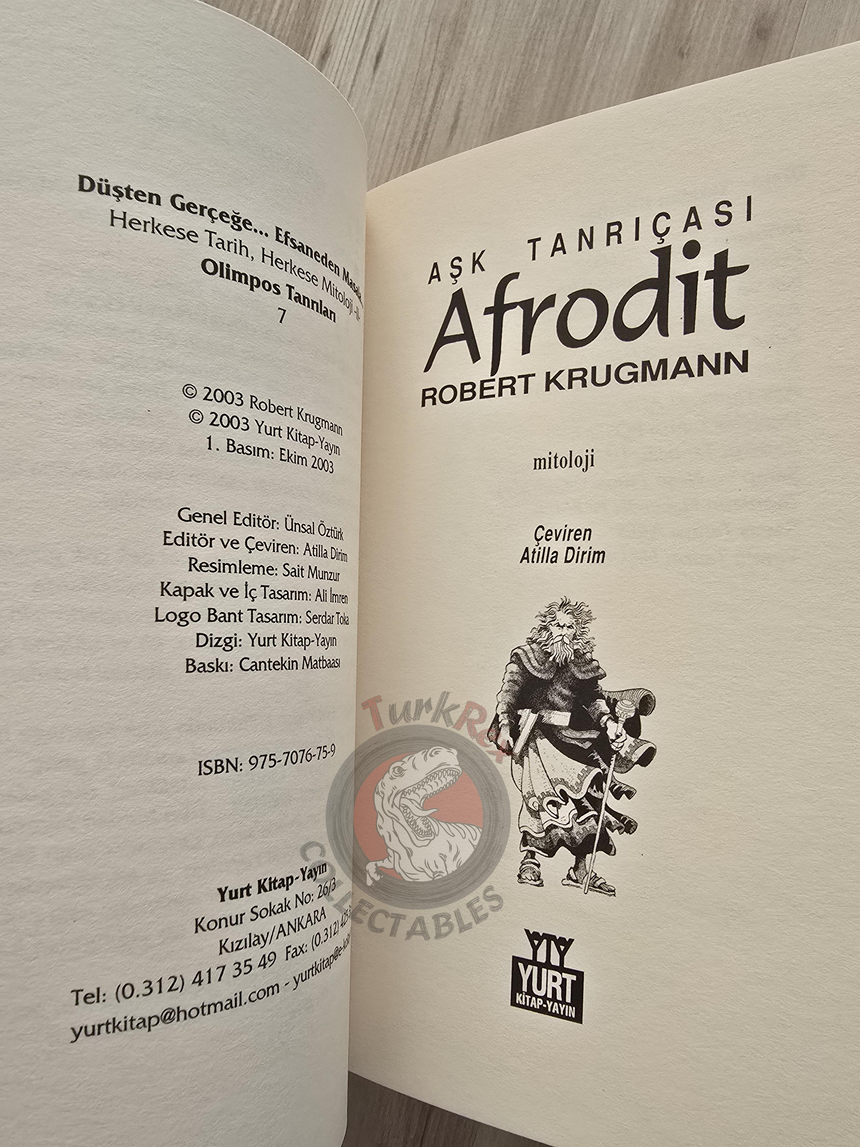 Aphrodite – Robert Krugmann 2003 Turkish Book Turkey Illustrated by Turkish Artist