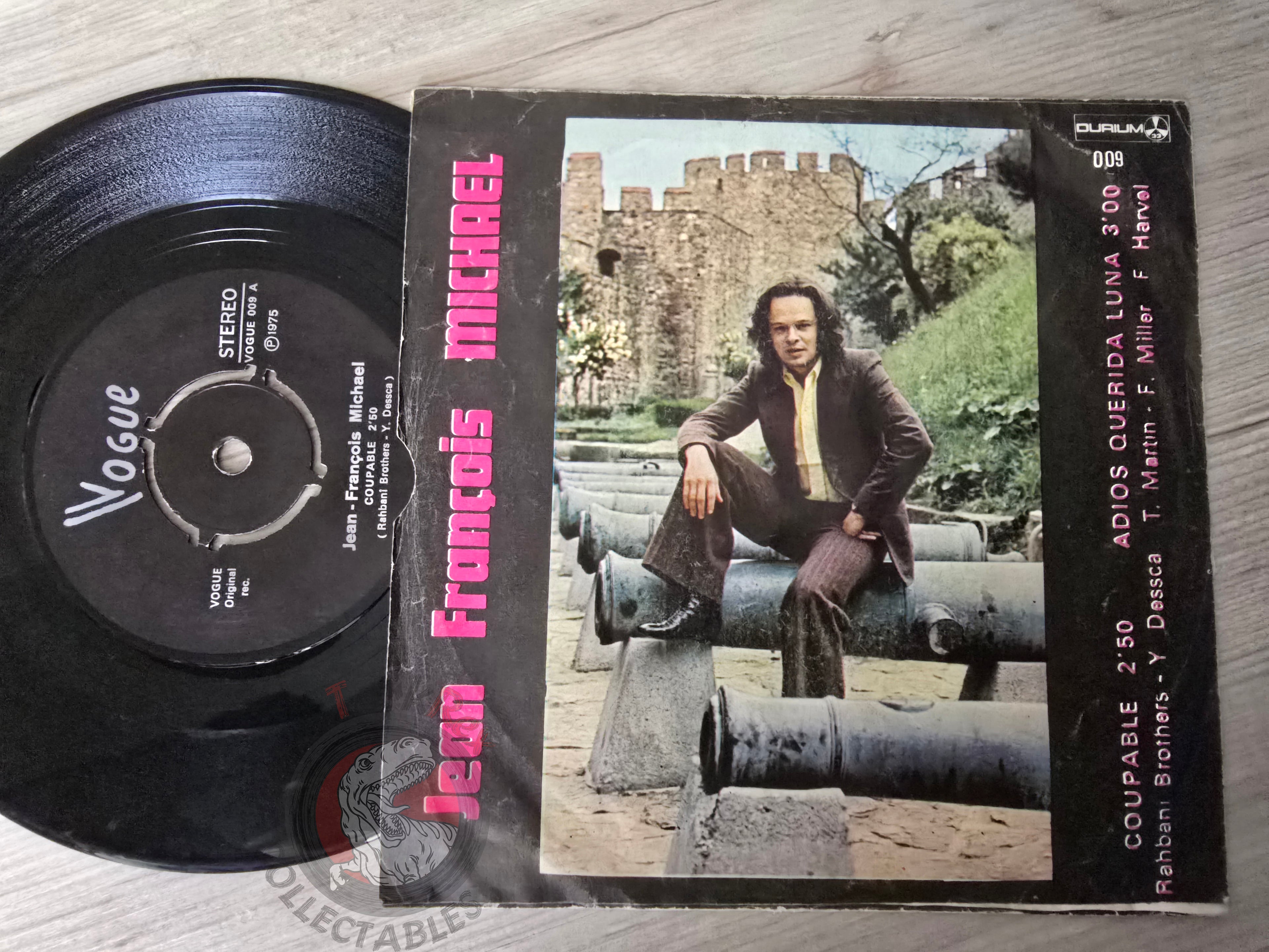 Jean-François Michael – Coupable 7" Turkish Pressing Vinyl Turkey Edition