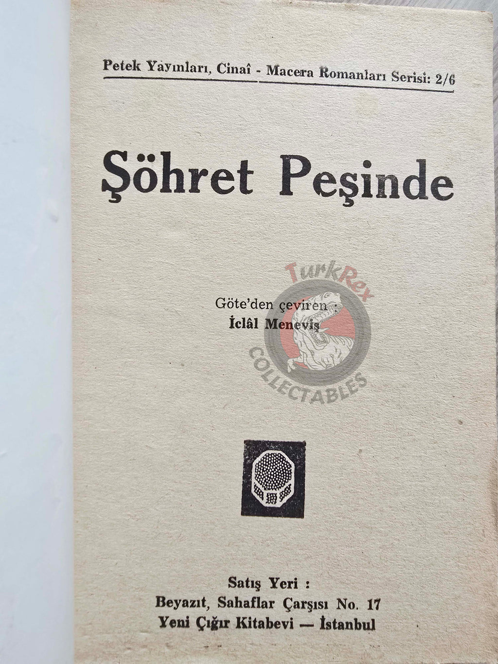 Johann Wolfgang von Goethe – Wilhelm Meister's Apprenticeship 1950s Turkish Book Turkey