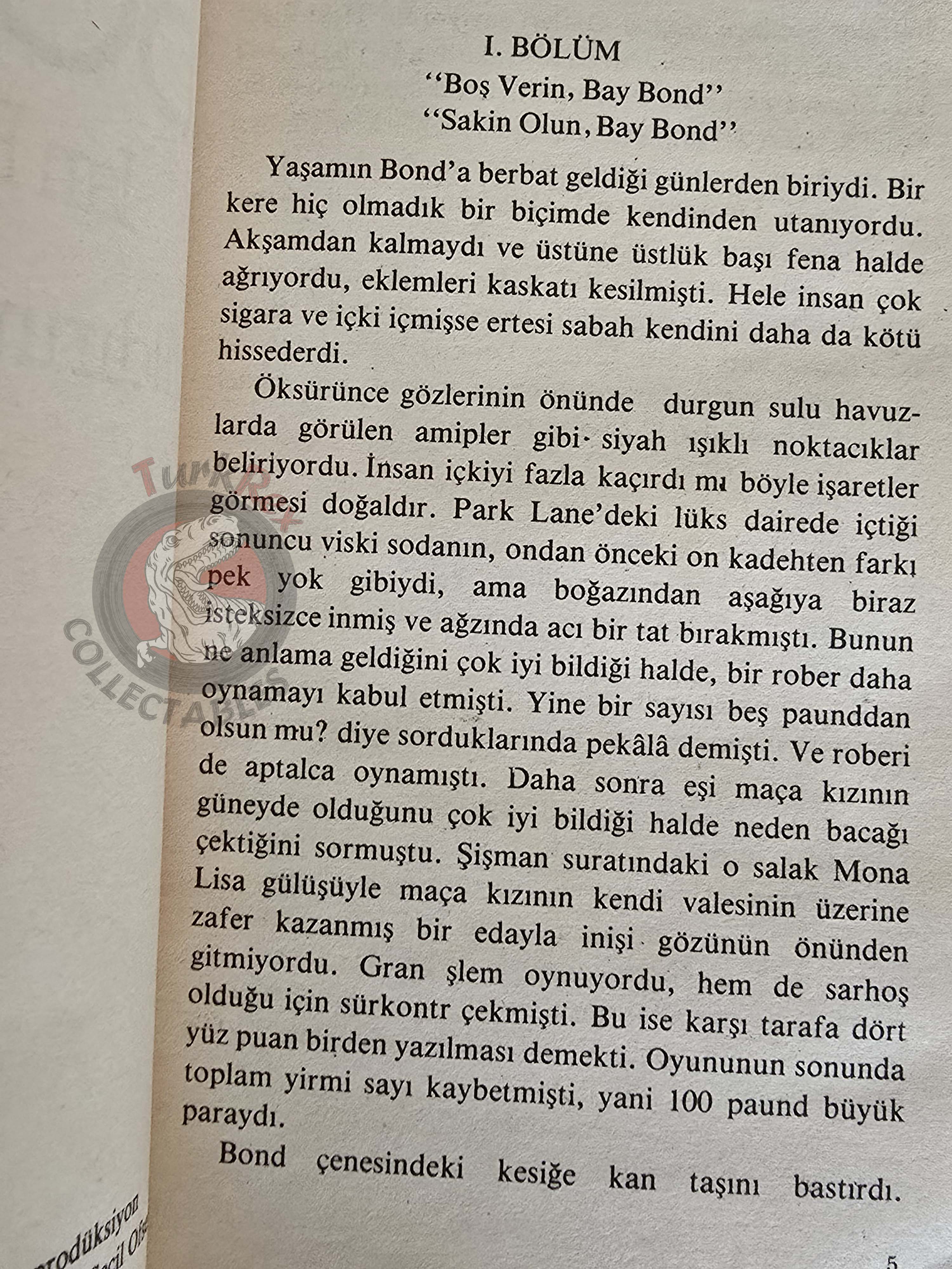 James Bond - Thunderball 1984 1st Turkish Book Turkey Ian Fleming