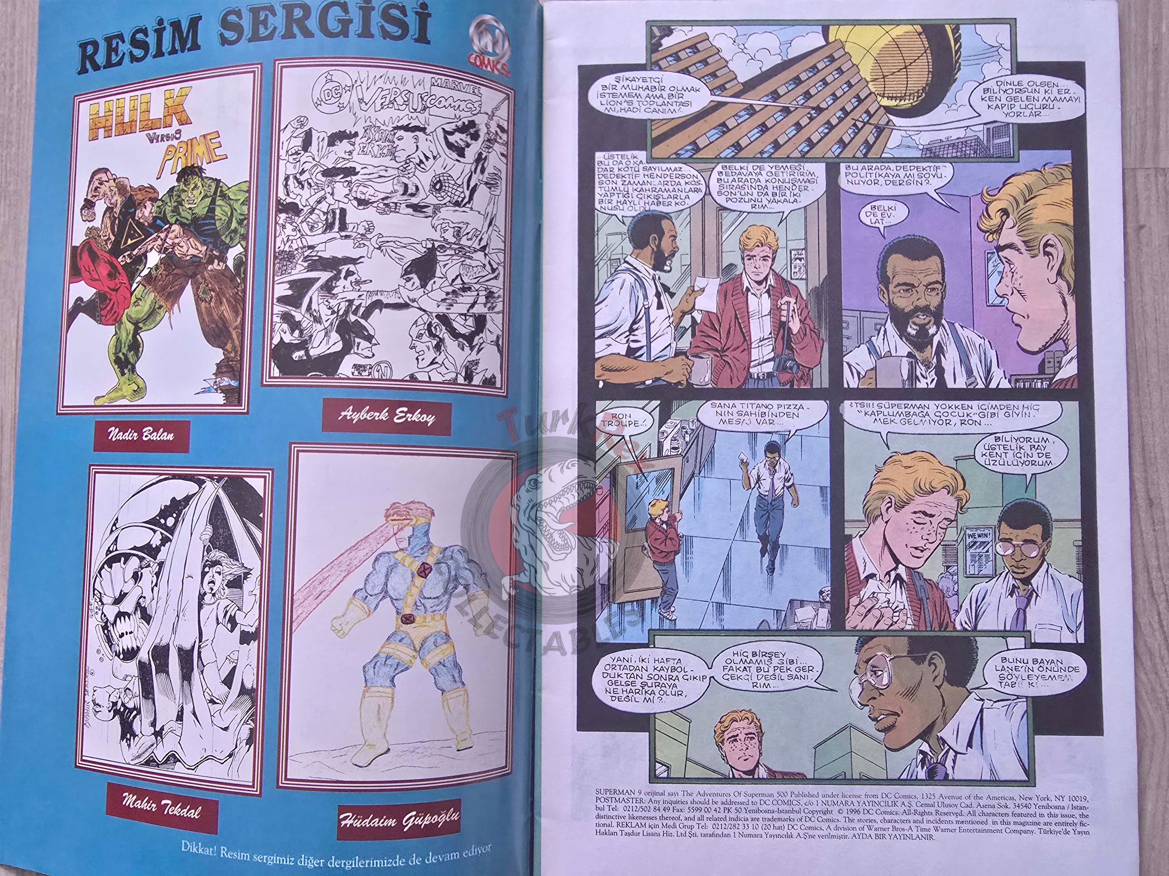 Superman #9 1997 Turkish Comic Turkey The Adventures of Superman #500 Superboy