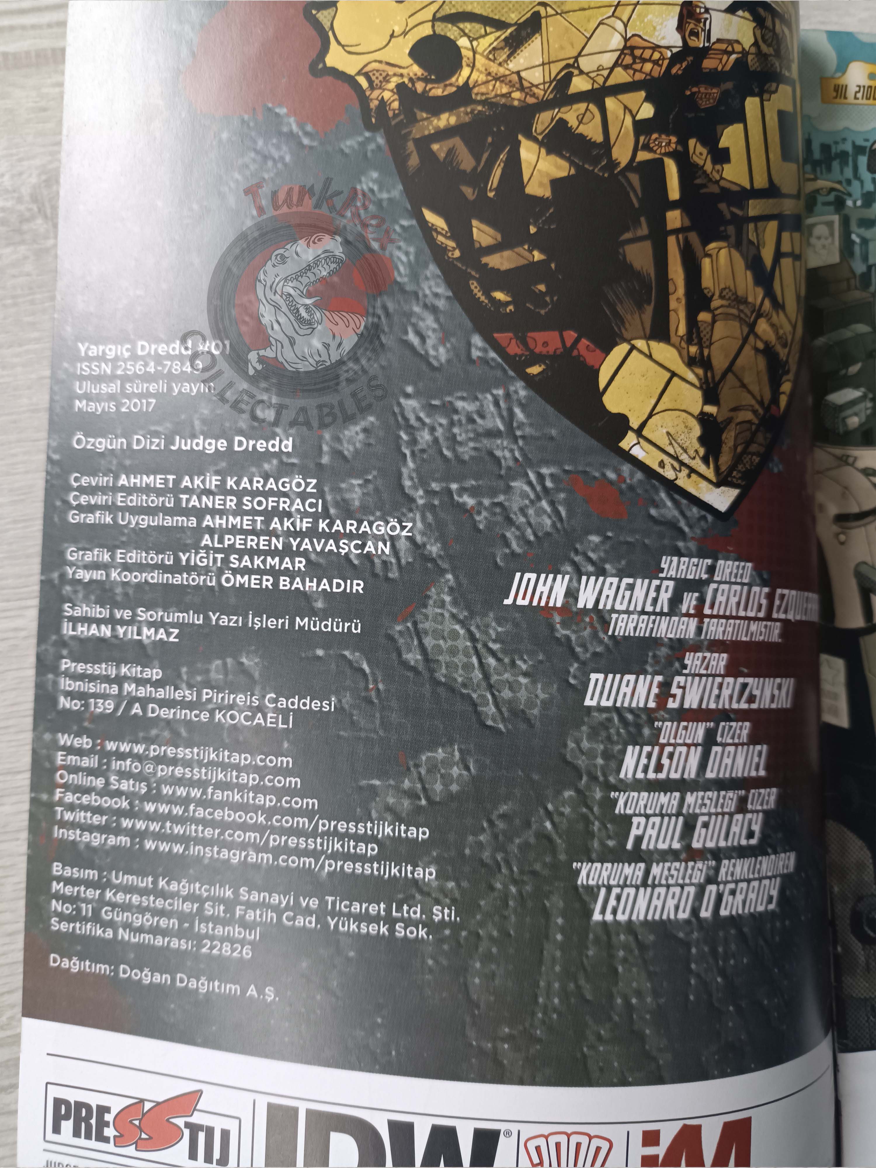 Judge Dredd #1 Turkish Comic Turkey Duane Swierczynski