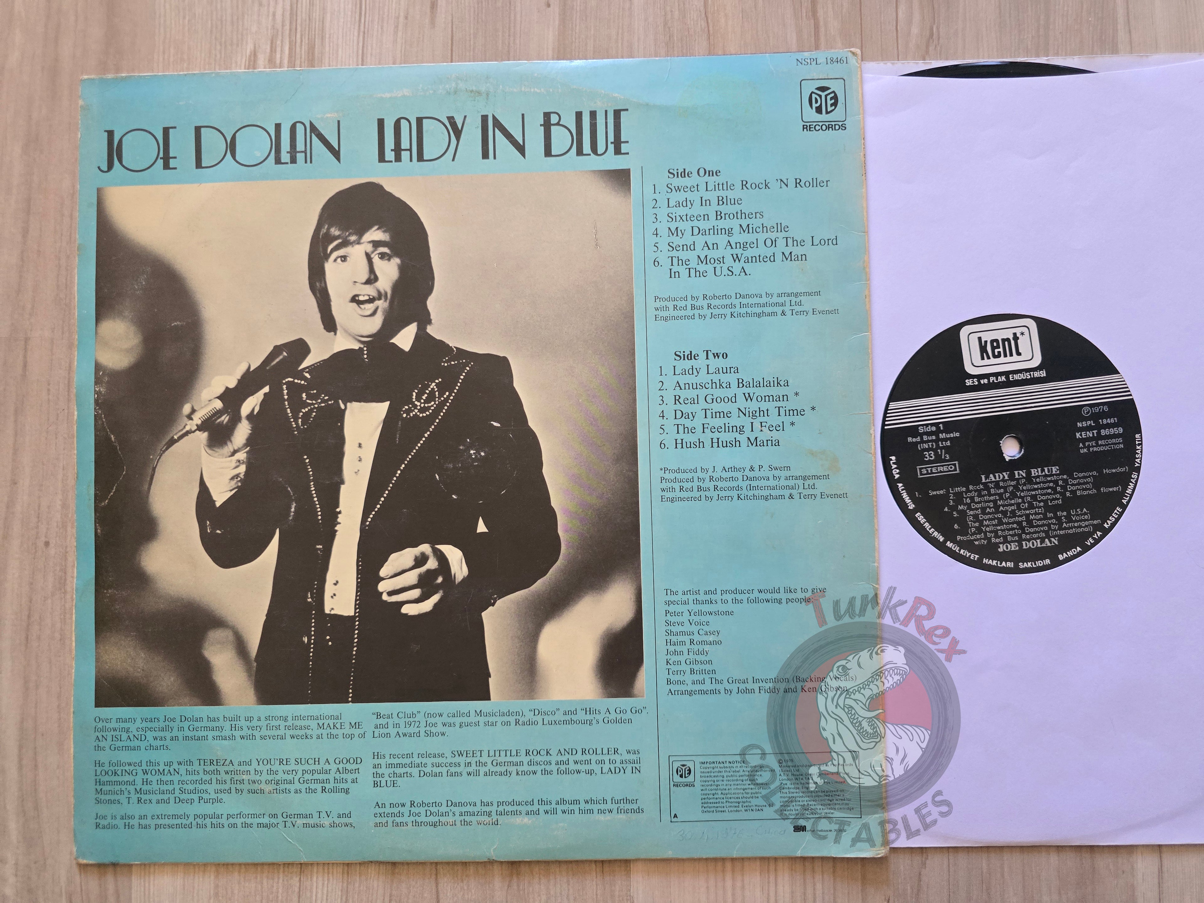 Joe Dolan – Lady In Blue Turkish Pressing Vinyl Turkey Edition