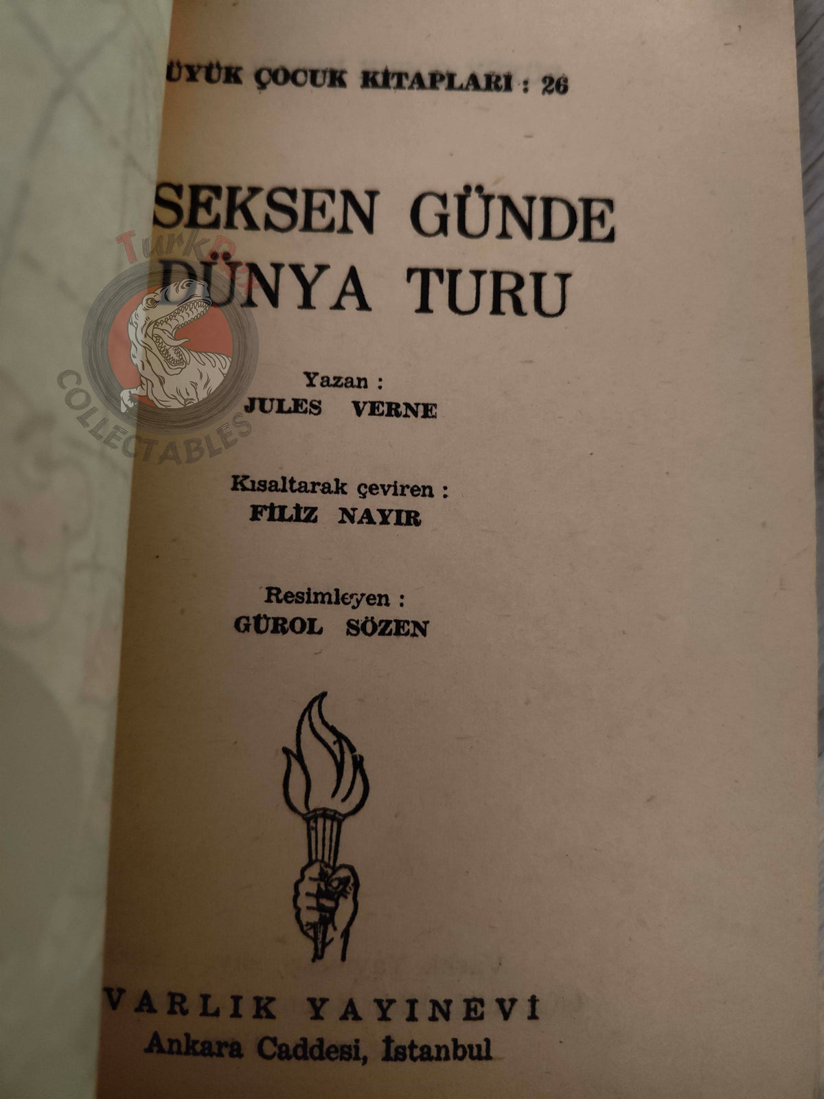 Jules Verne – Around the World in Eighty Days 1969 Turkish Book Turkey Illustrated