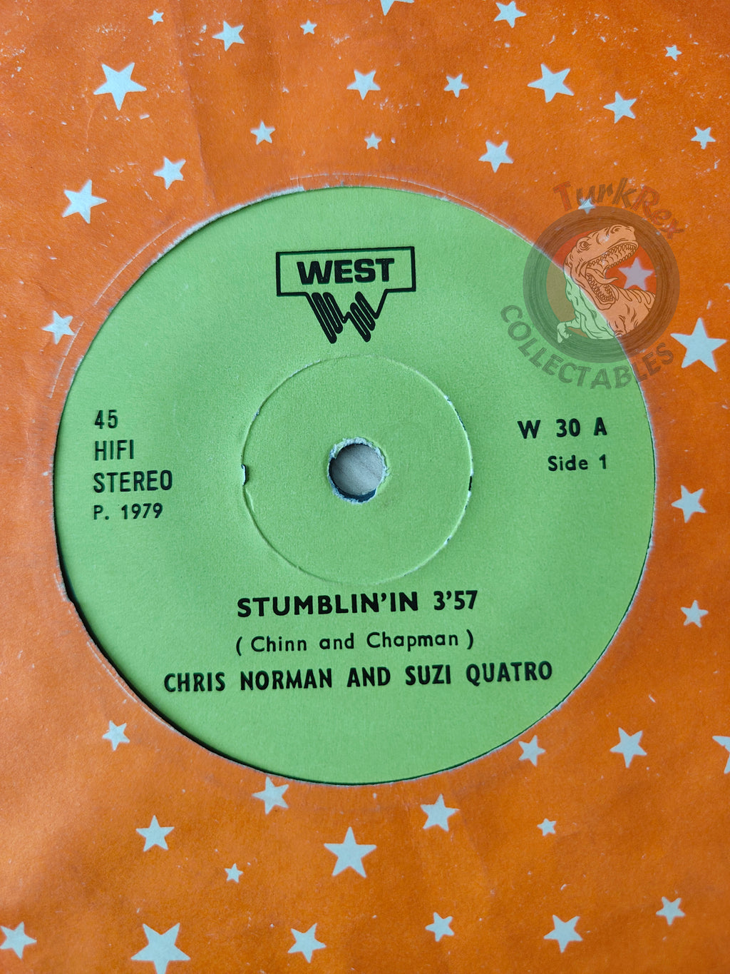 Chris Norman & Suzi Quatro – Stumblin' In 7" Turkish Pressing Vinyl Turkey Edition Smokie 2