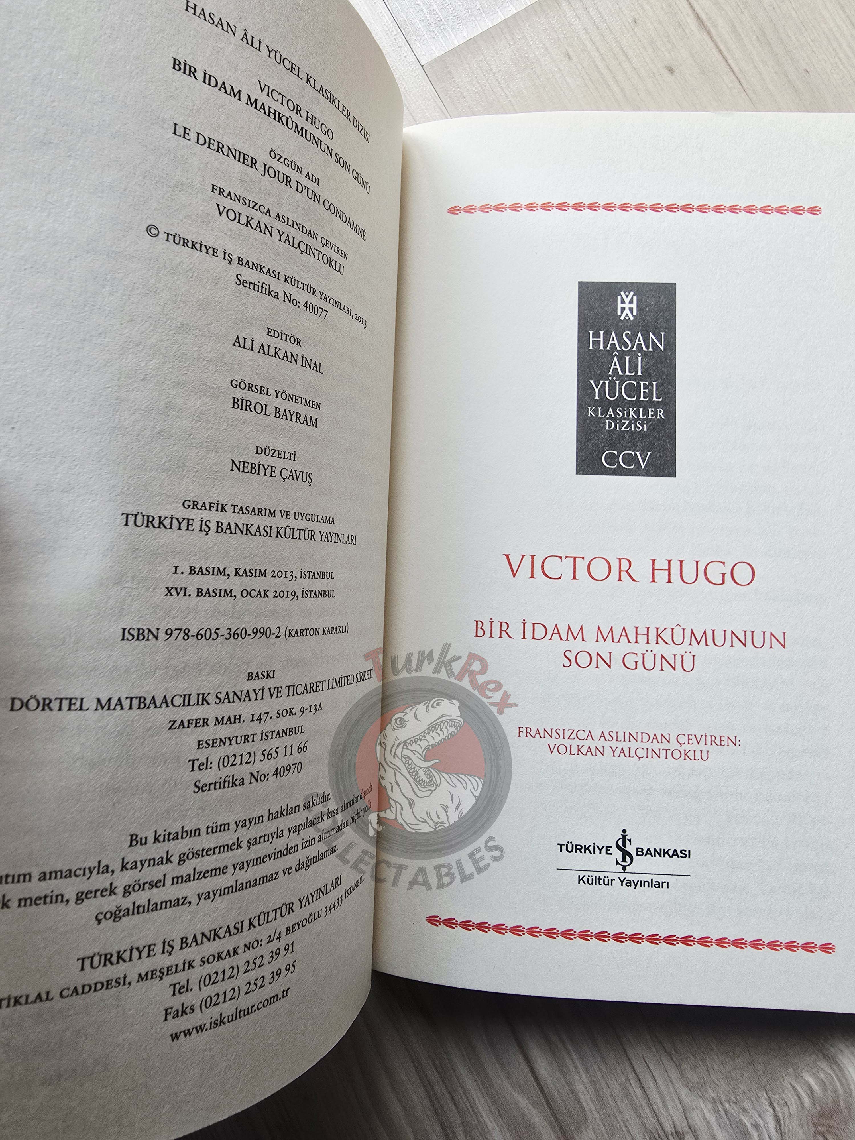 Victor Hugo – The Last Day of a Condemned Man 2019 Turkish Book Turkey