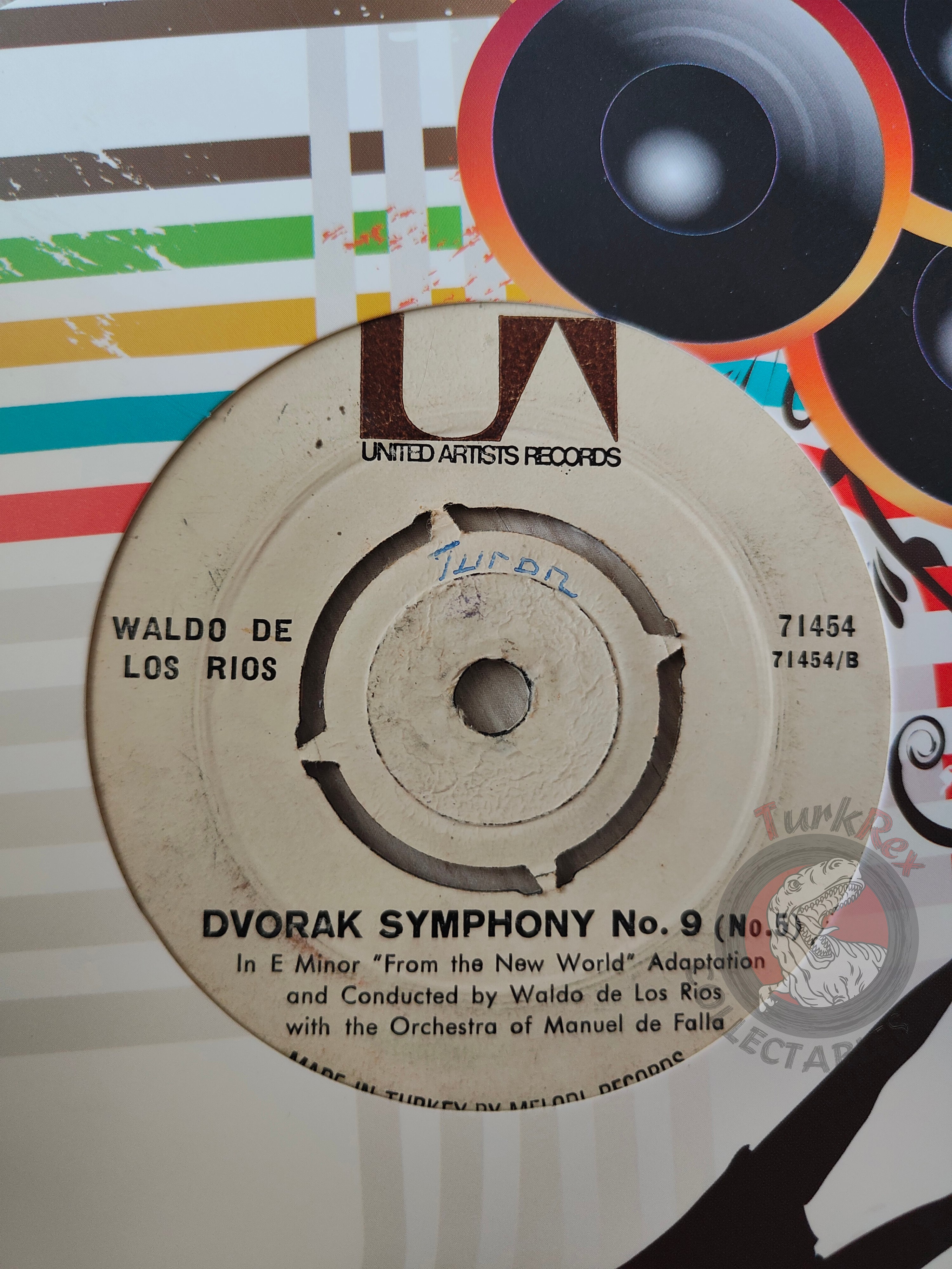 Waldo De Los Rios – Mozart Symphony No.40 In G Minor 7" Turkish Pressing Vinyl Turkey Edition 2