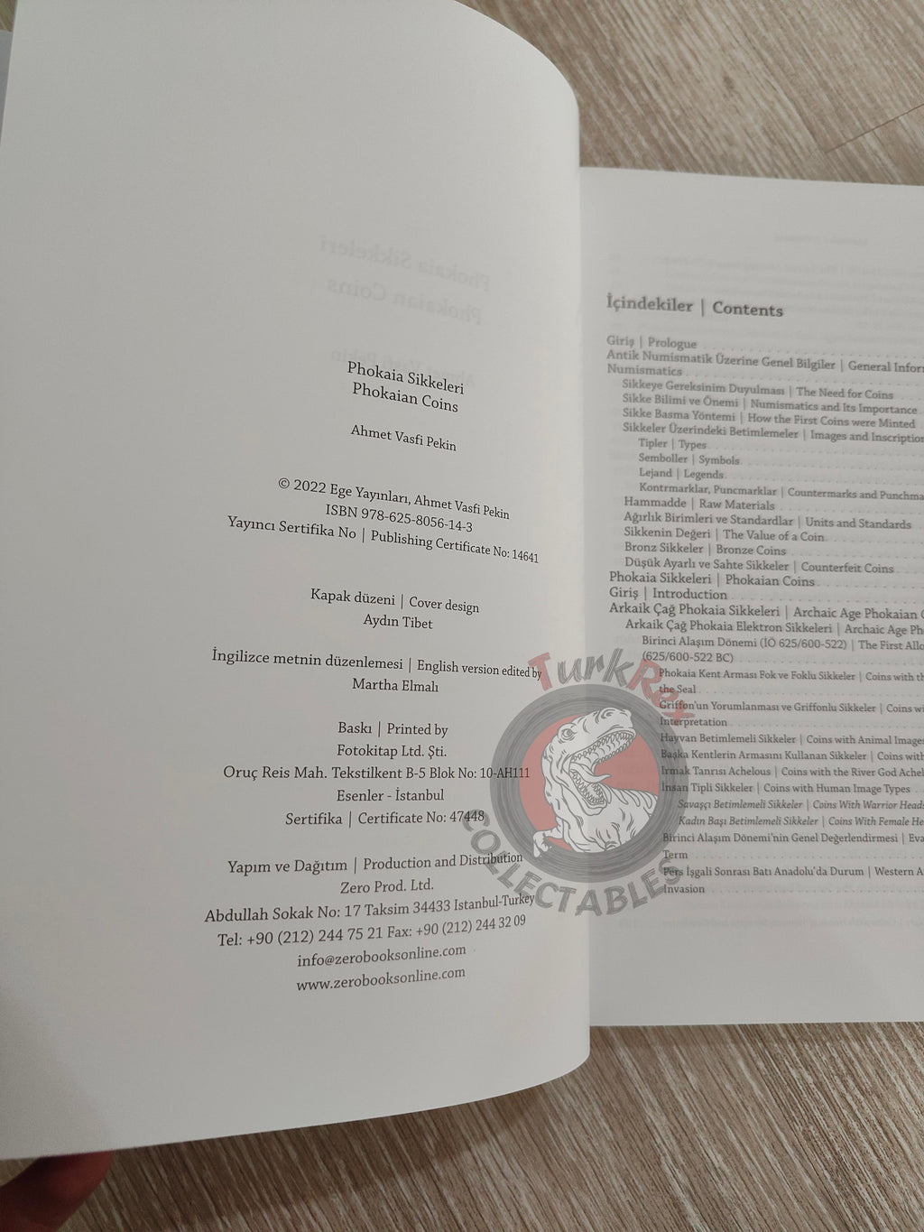 Ahmet Vasfi Pekin – Phokaian Coins 2022 1st HC English Turkish Book Turkey Smyrna Coins