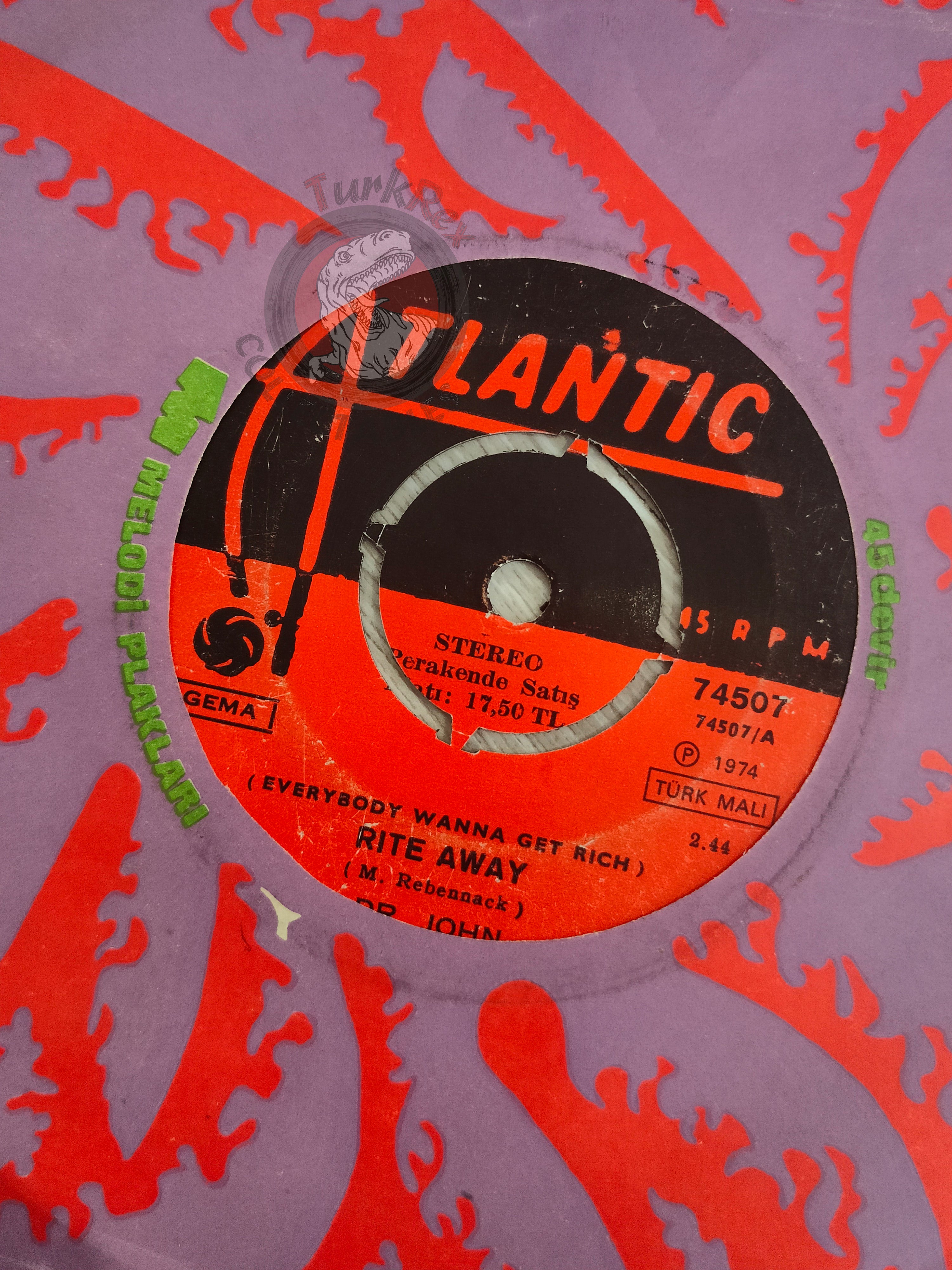 Dr. John – Rite Away 7" Turkish Pressing Vinyl Turkey Edition