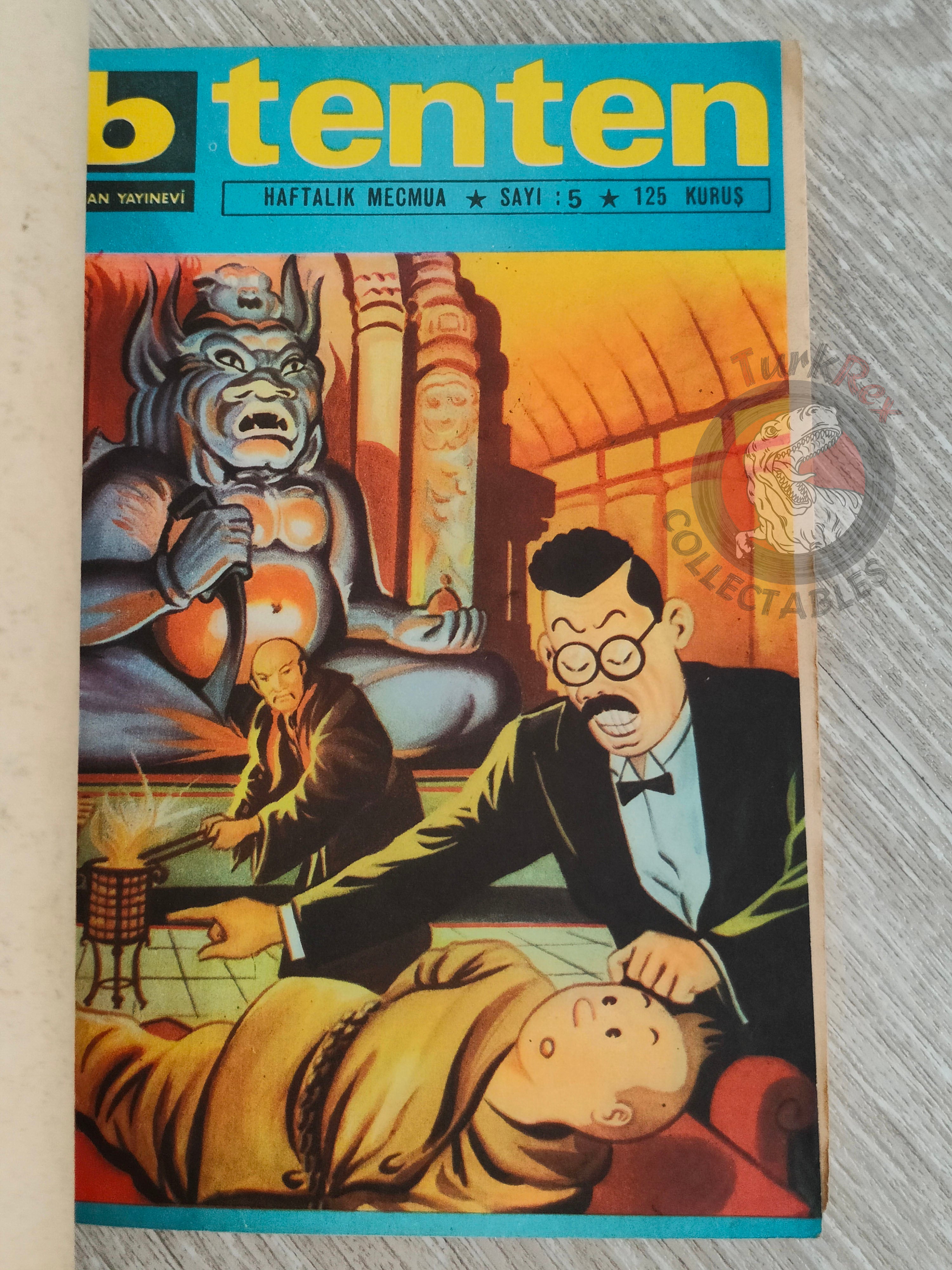Tintin – The Blue Lotus 1972 Turkish Edition Comic Turkey