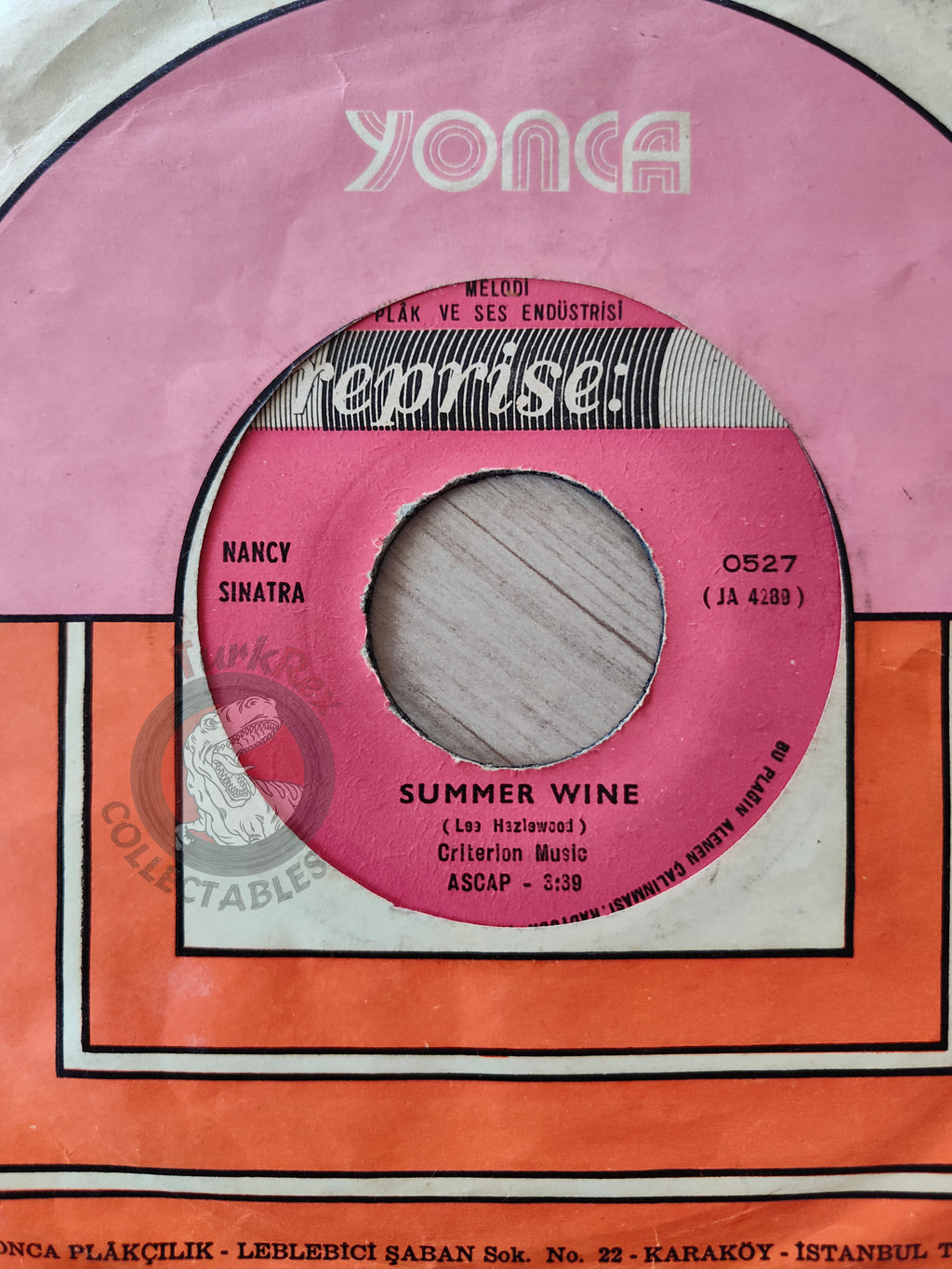 Nancy Sinatra – Summer Wine 7" Turkish Pressing Vinyl Turkey Edition
